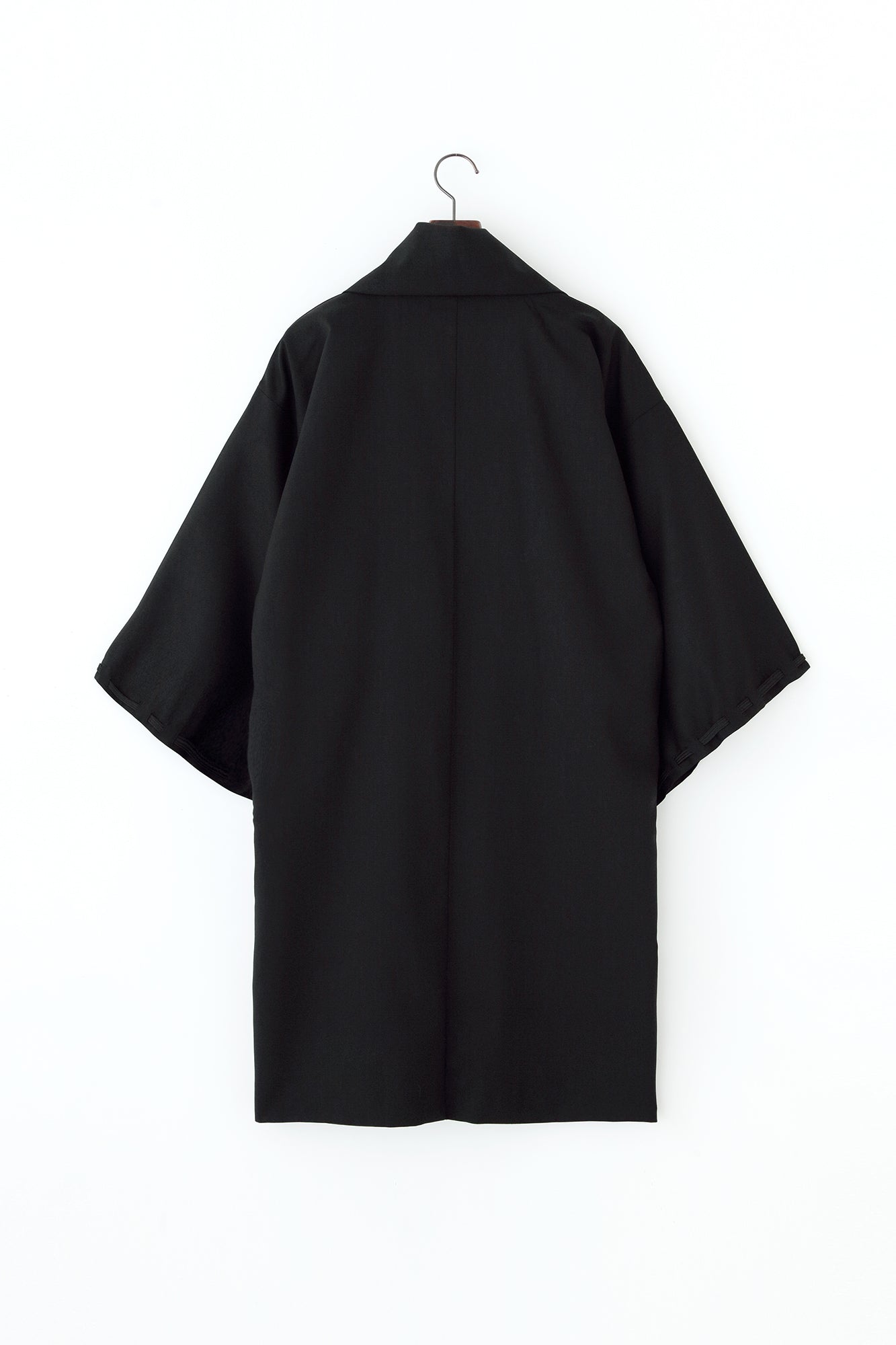 42双 梳毛(そもう) 宮中袖(きゅうちゅうそで) 袷(あわせ)/濡羽色(ぬればいろ)