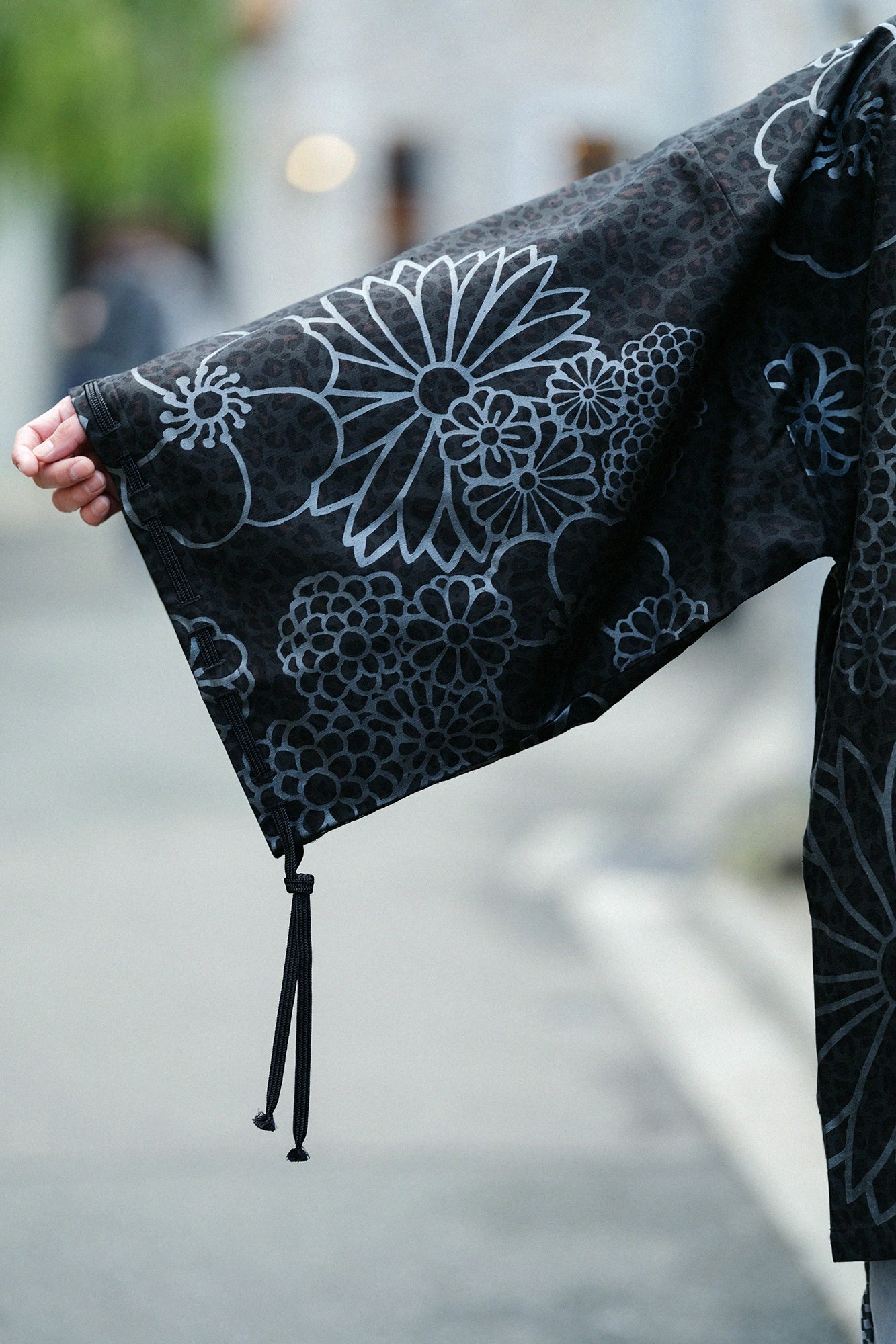 豹紋 宮中袖短外套 單層/金襴緞子