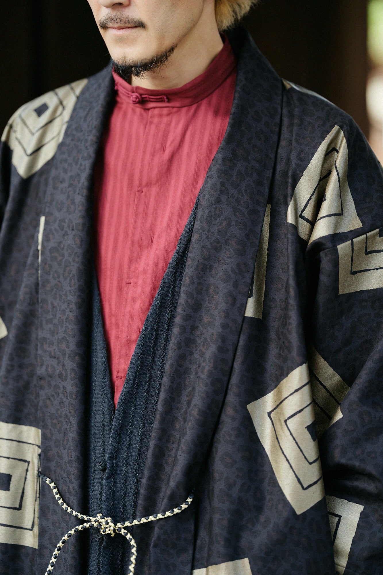 豹紋 宮中袖短外套 單層/十八番