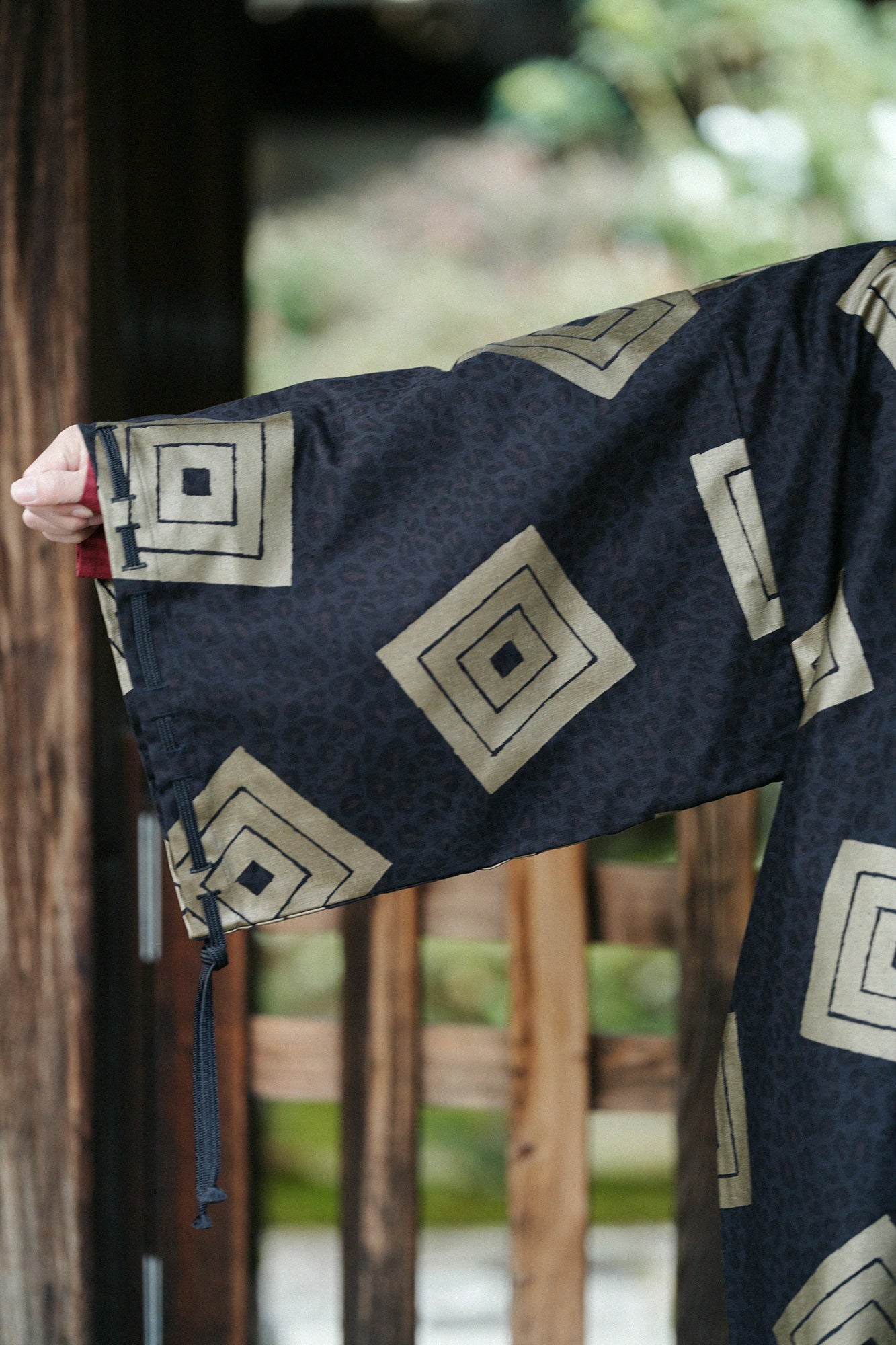 豹紋 宮中袖短外套 單層/十八番