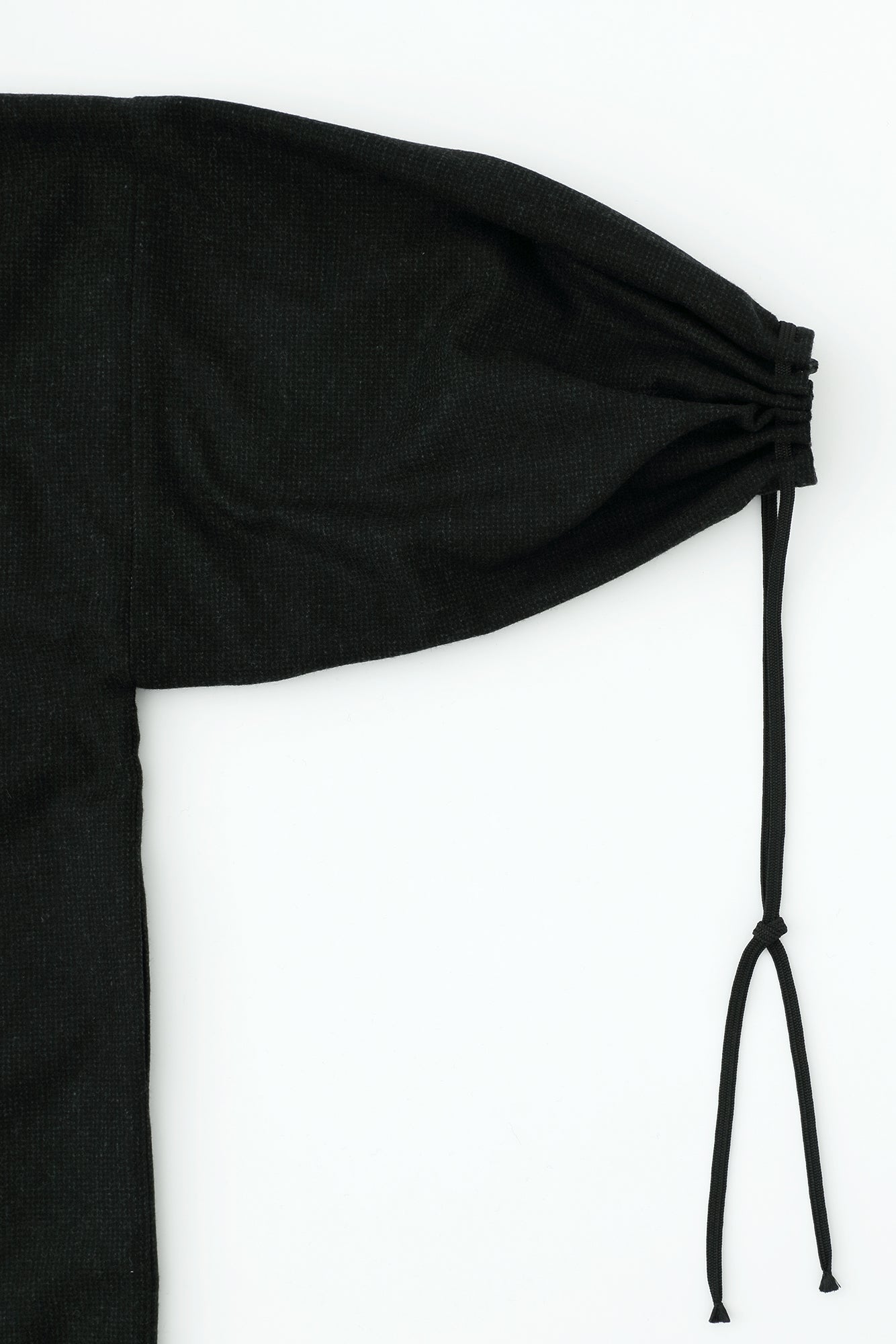 尾州粗花呢 宮中袖外套 中長 附裡襯/濃墨色