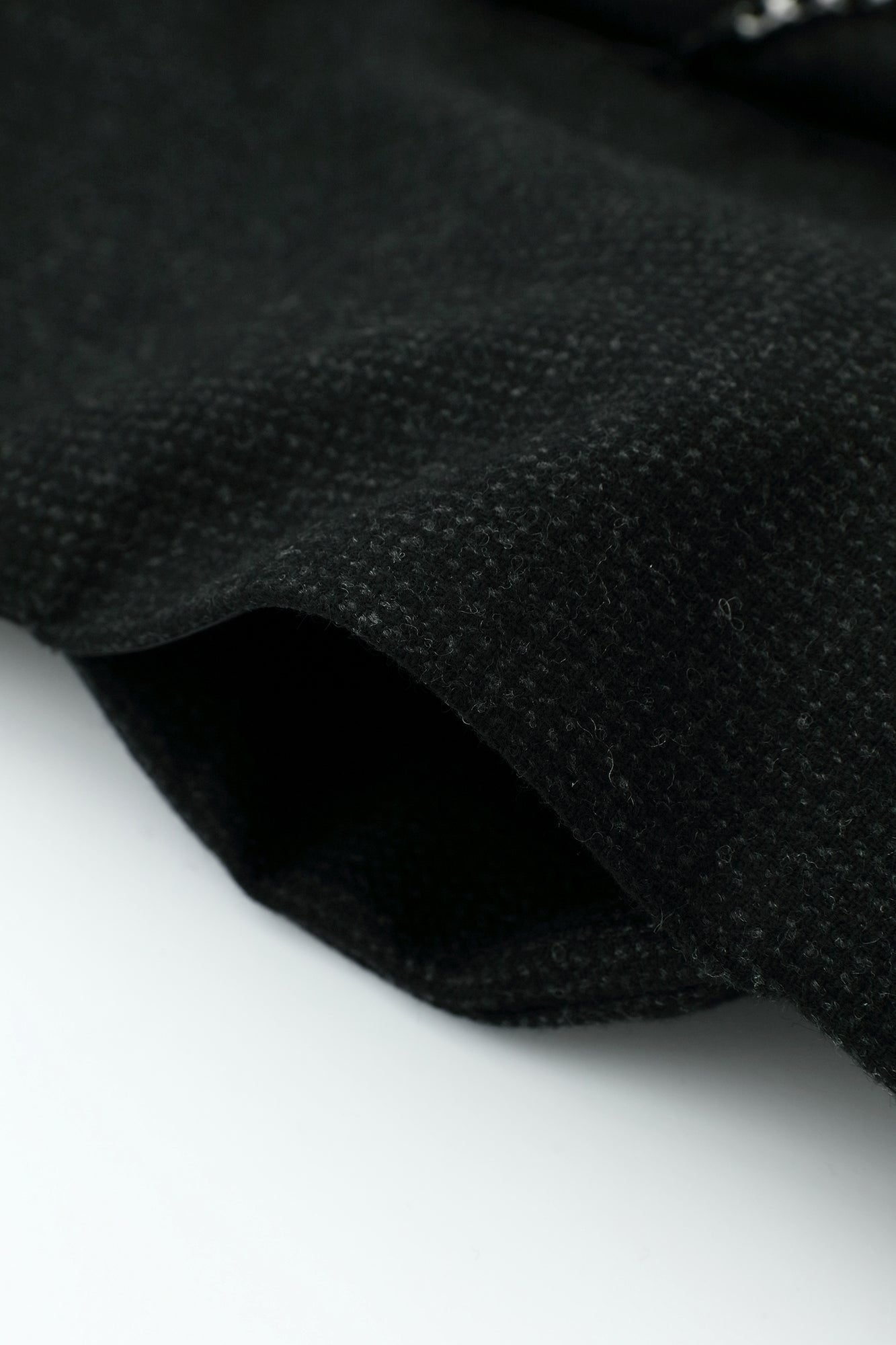 尾州粗花呢 宮中袖外套 中長 附裡襯/濃墨色