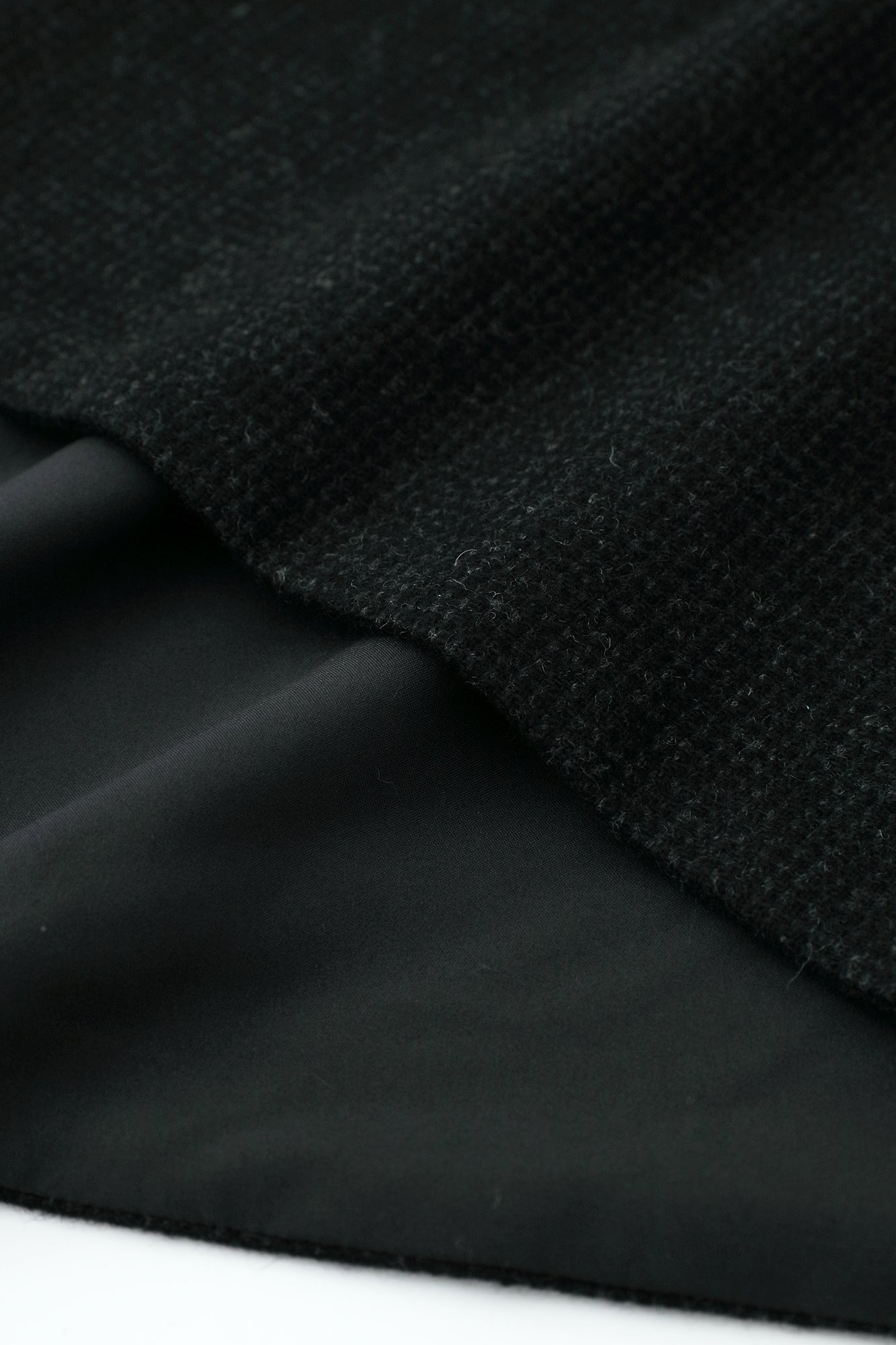 尾州粗花呢 宮中袖外套 中長 附裡襯/濃墨色