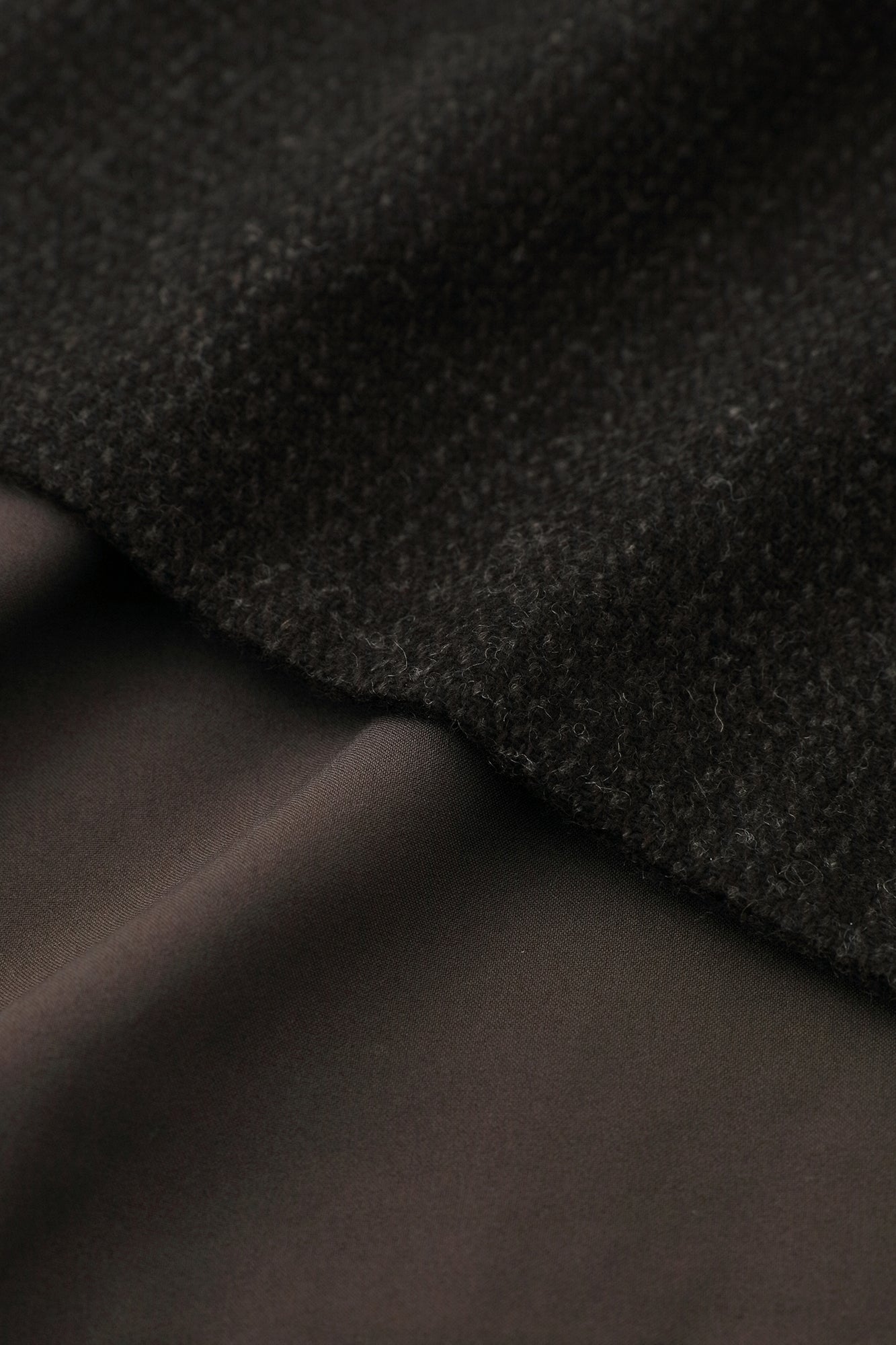 尾州粗花呢 宮中袖外套 中長 附裡襯/棕色