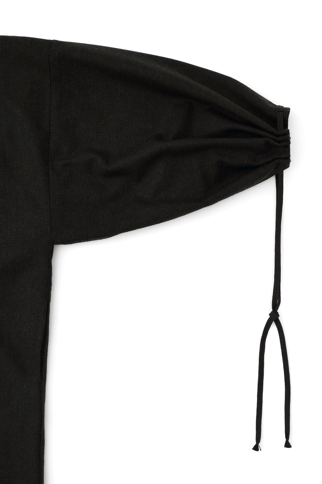 尾州粗花呢 宮中袖外套 中長 附裡襯/深棕色