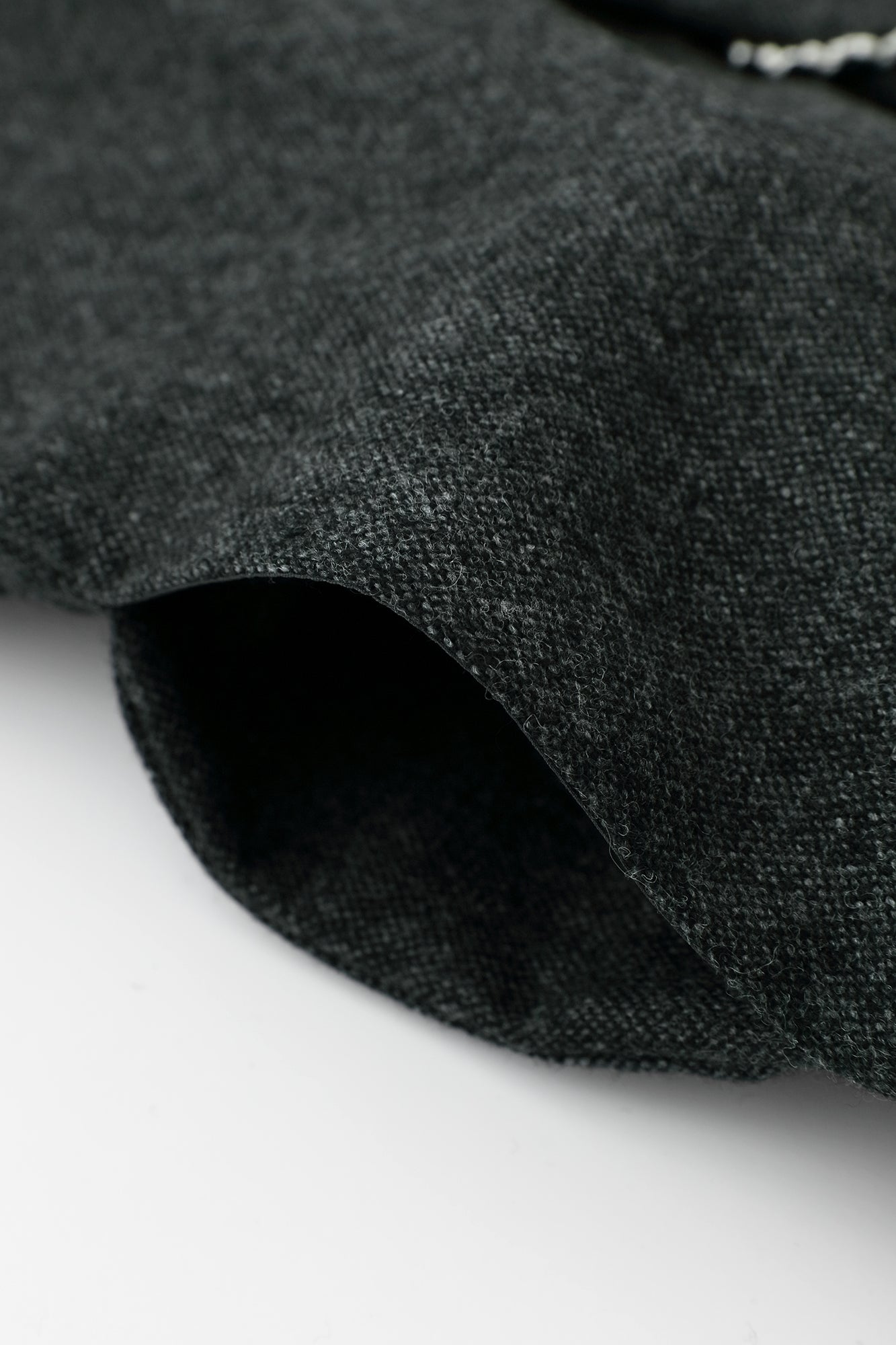 尾州粗花呢 宮中袖外套 中長 附裡襯/灰炭色