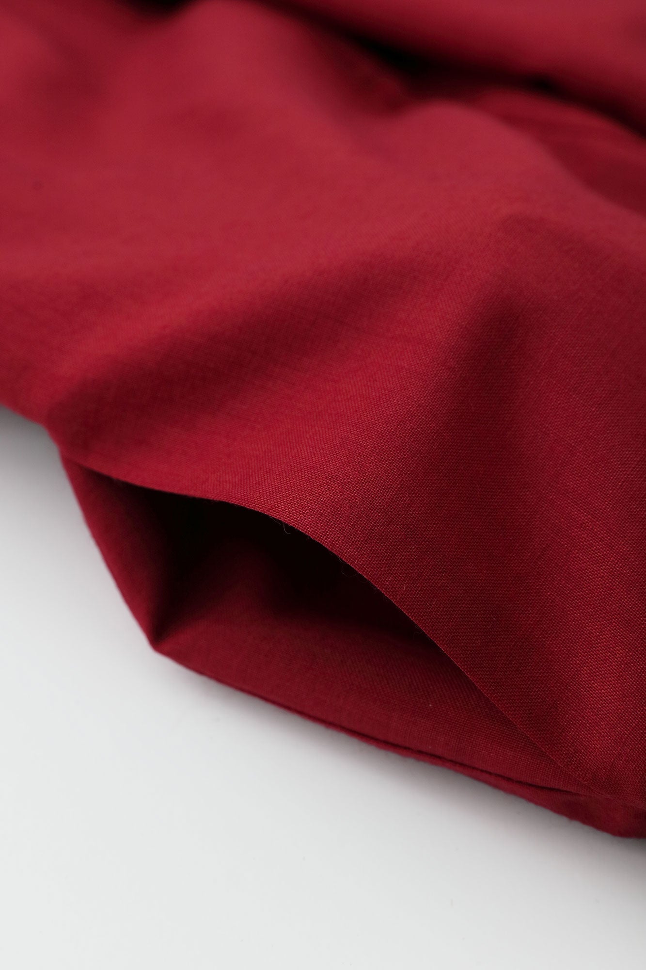 Muslin Wool Rectangular Sleeve Coat Reversible / Dark Red×Helmet