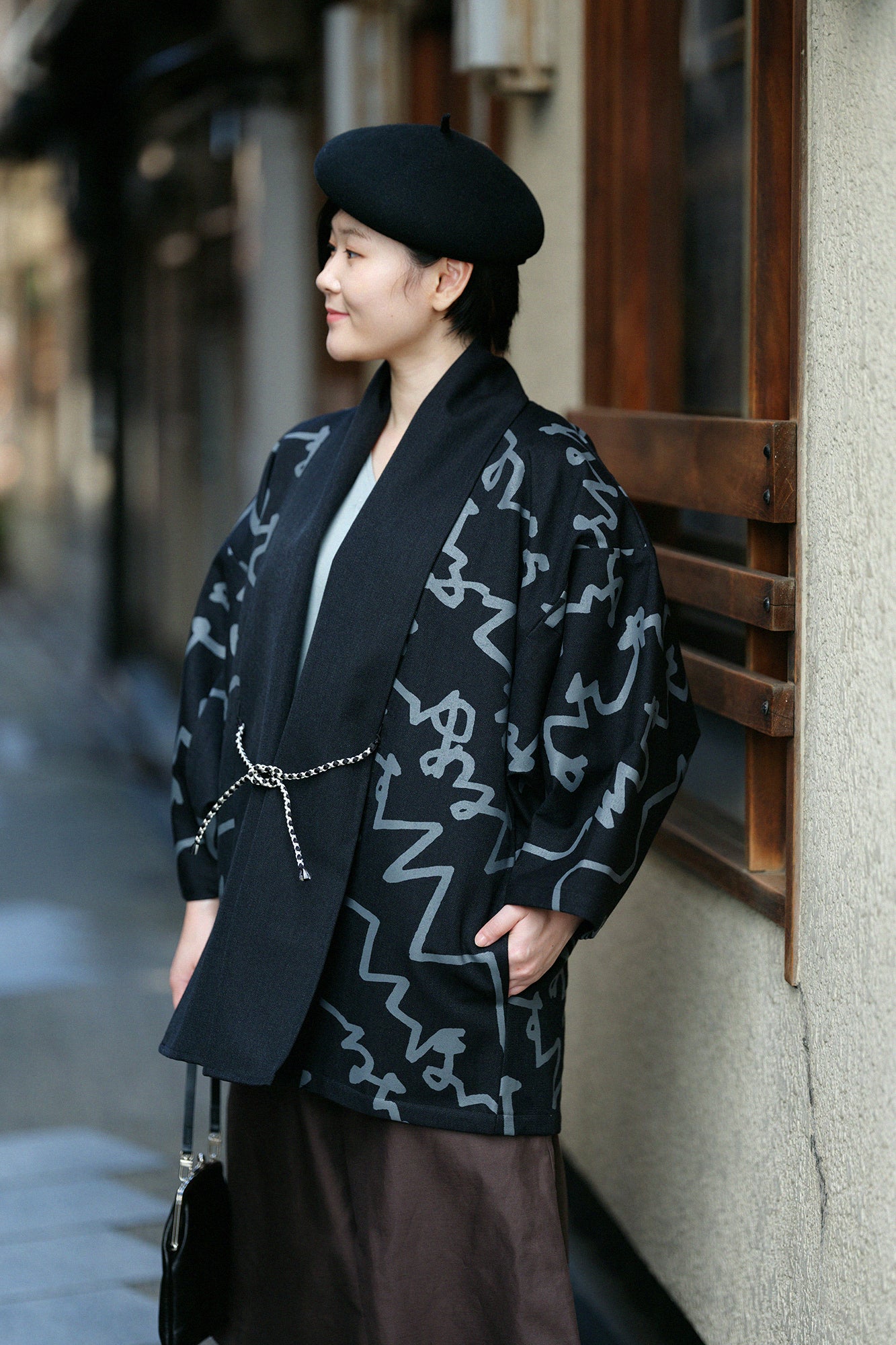 变化编织、卷袖、短袍、单人 (hitoe)/magakigikumoyo、复制 (utsushi)