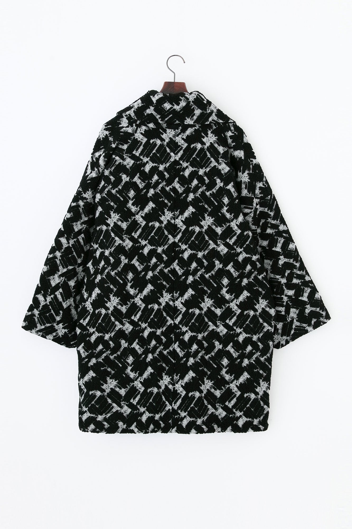 ウールジャカール もじり袖 短衣(たんい) 単(ひとえ)/濡羽色(ぬればいろ)