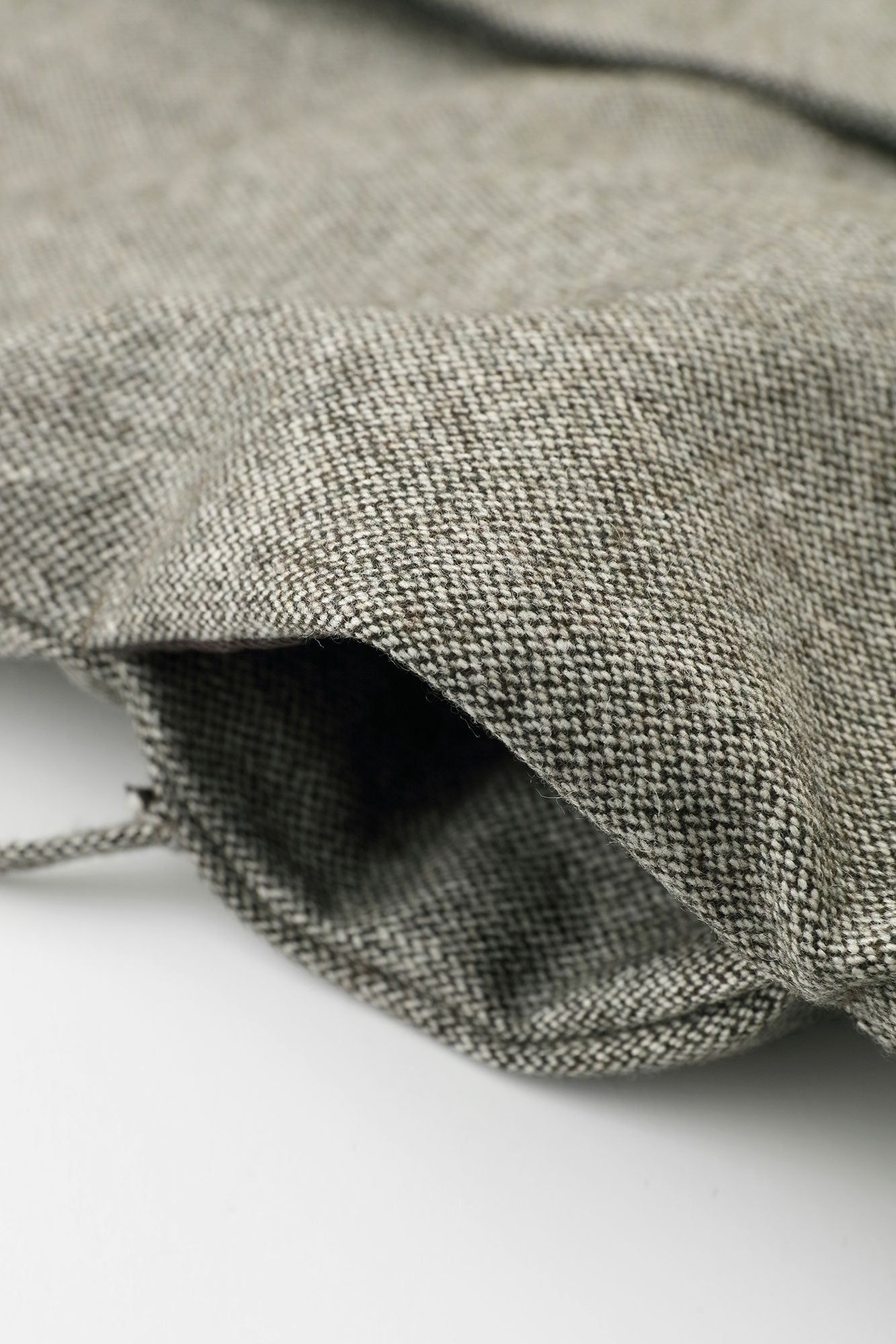 Tweed Kimono Sleeve Coat Short with Lining / Greyish Yellow