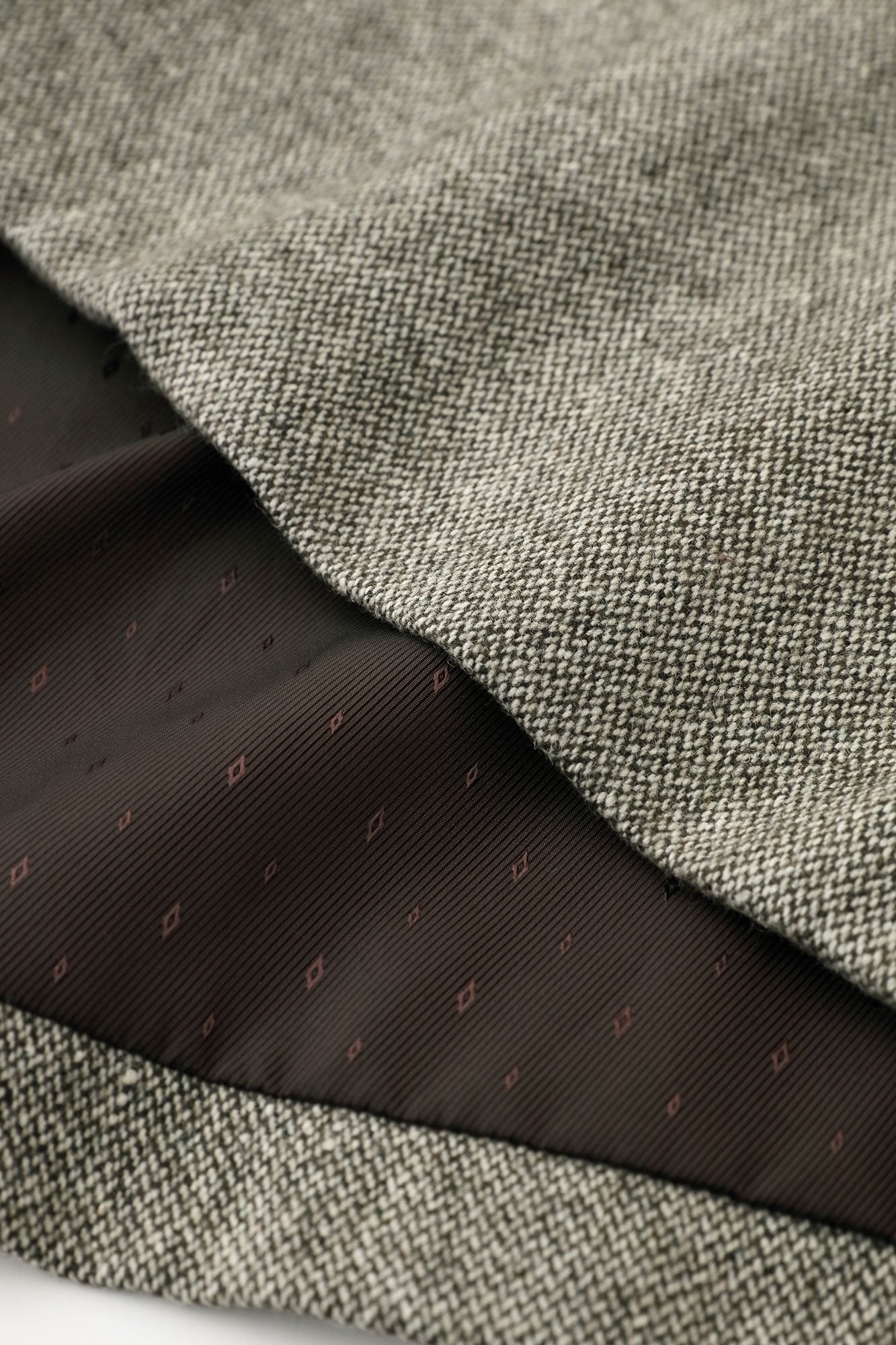 Tweed Kimono Sleeve Coat Short with Lining / Greyish Yellow