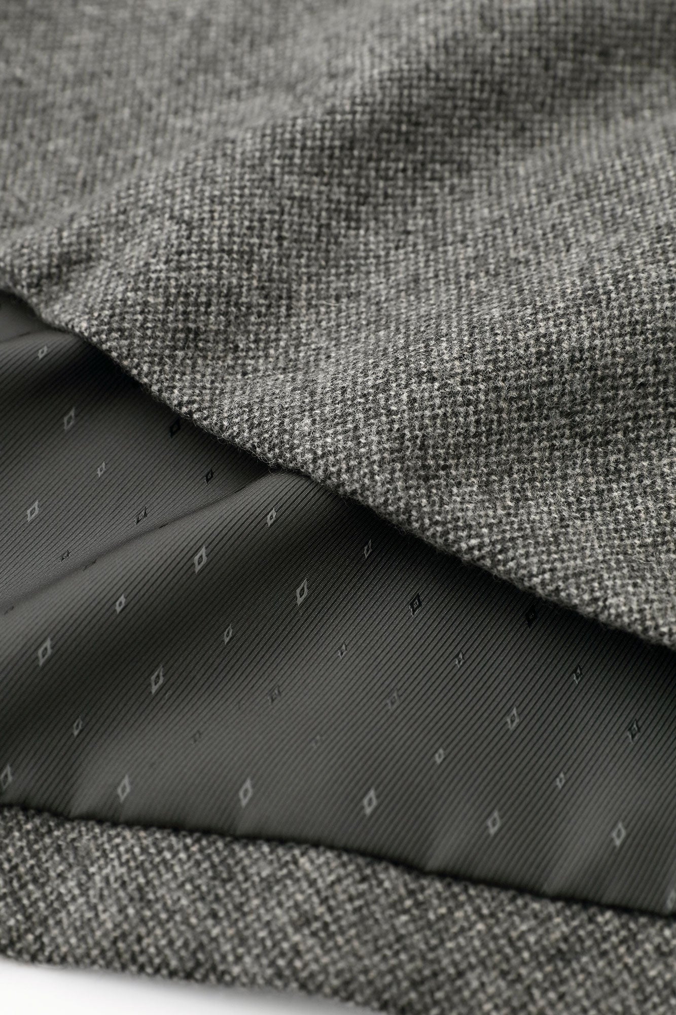 Tweed Kimono Sleeve Coat Short with Lining / Sea Otter Color