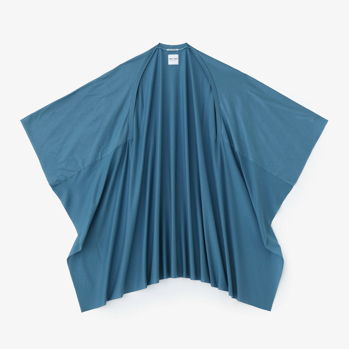 GIZA×Lyocell Plain Stitch Squirrel-like Cardigan / Greyish Ash Blue