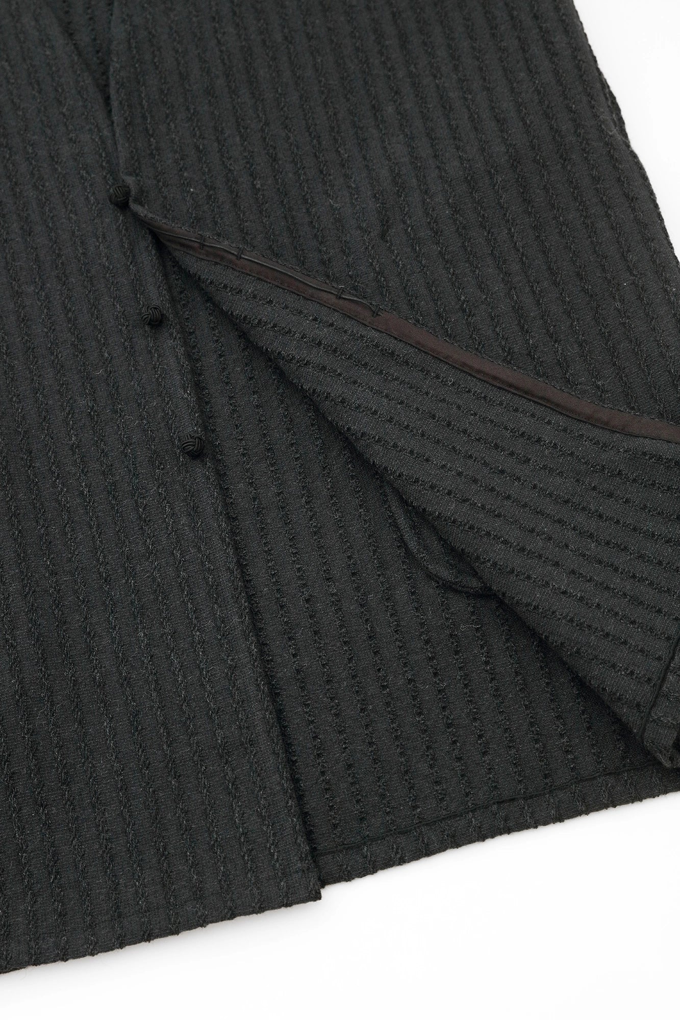 梳毛 多臂織 伯爵風靡 外披/黑色