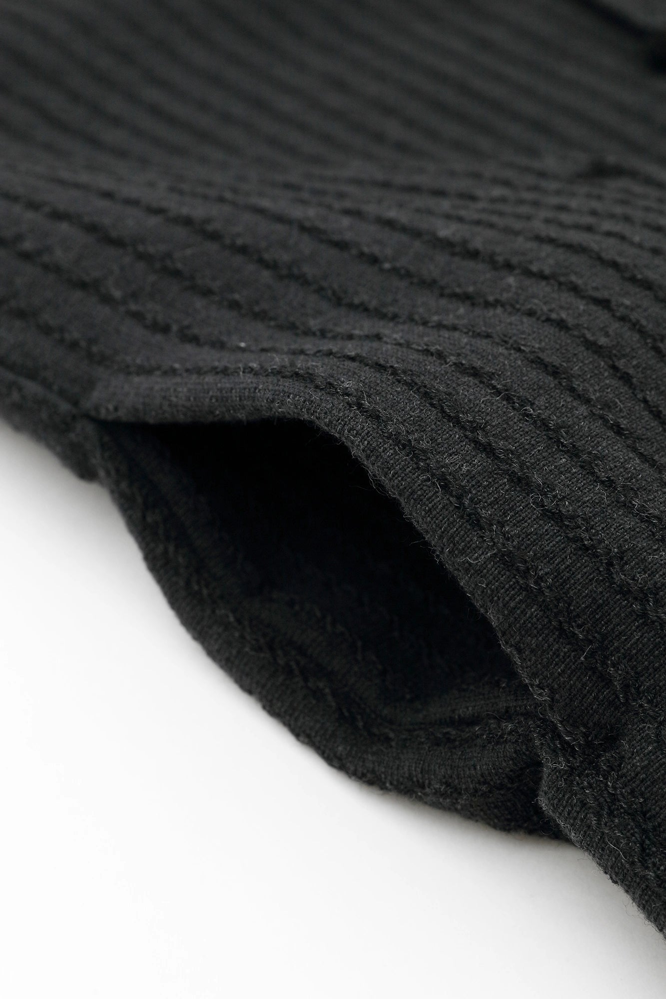 梳毛 多臂織 伯爵風靡 外披/黑色