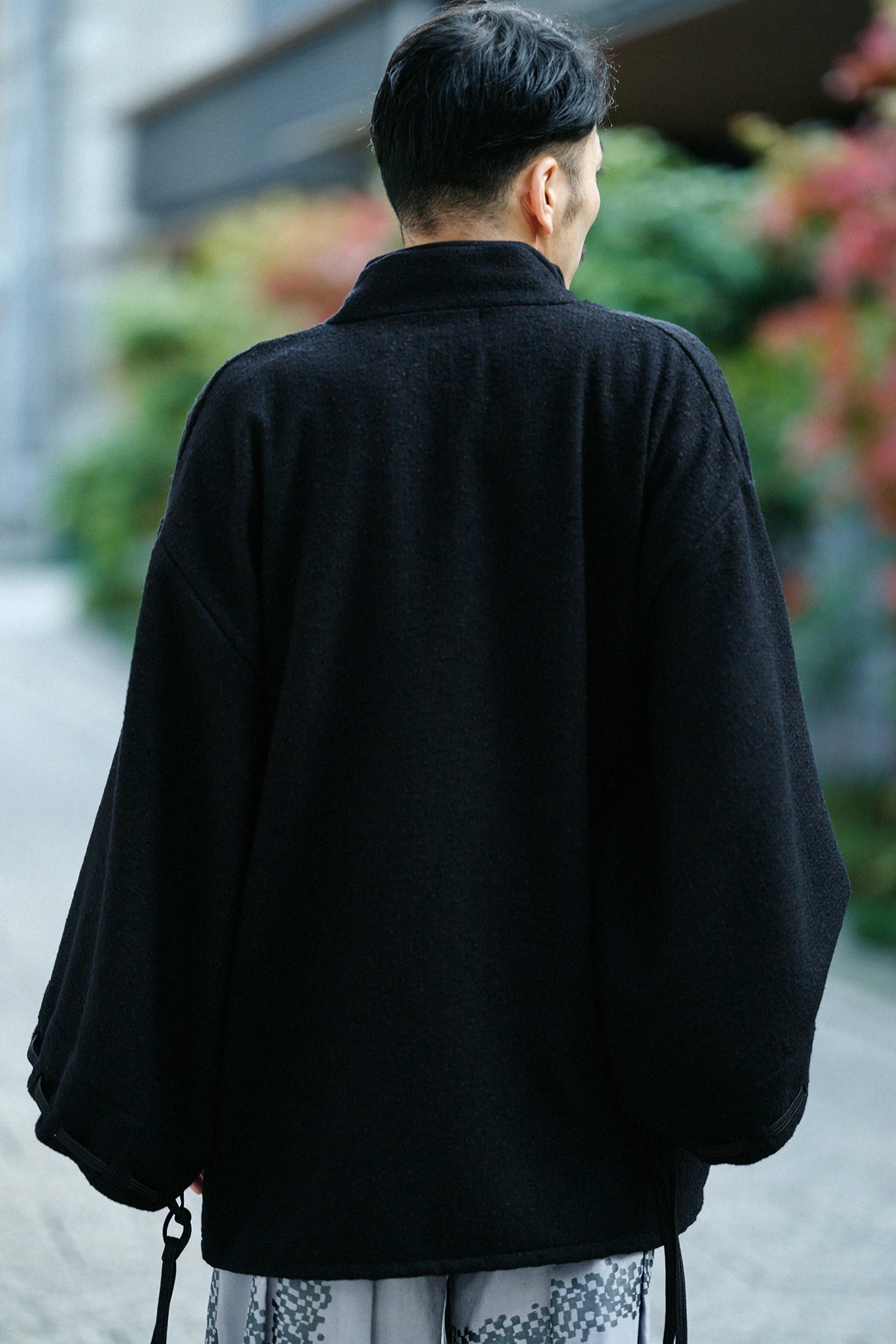 変わり織 伯爵羽織(はくしゃくばおり) 宮中袖(きゅうちゅうそで)/濡羽色(ぬればいろ)