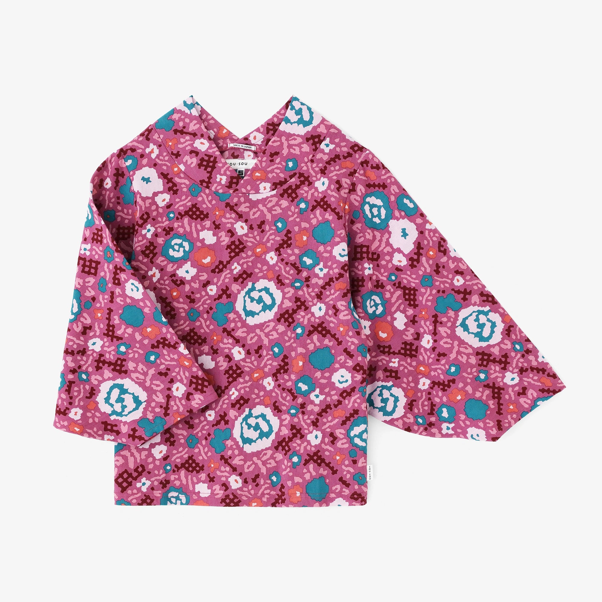 Chizimi Cotton 40/40 Kimono Top/Rose