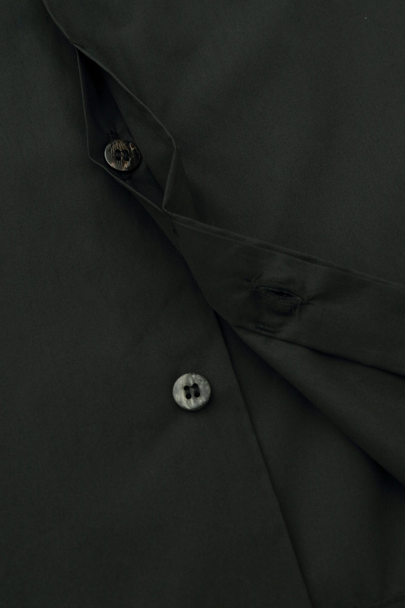 200双ブロード 円領(えんりょう)/濡羽色(ぬればいろ)