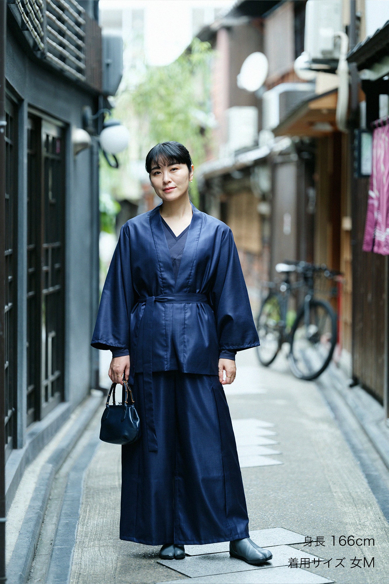 42雙線 梳毛 短羽織外套 附襯裡/黑色