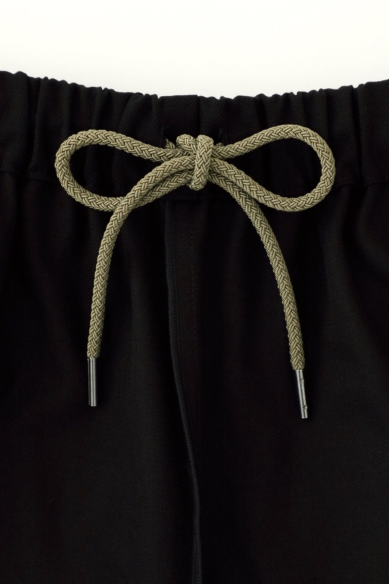 Cotton-wool Twill Weave Square Pockets Monpe Pants / Black Blue