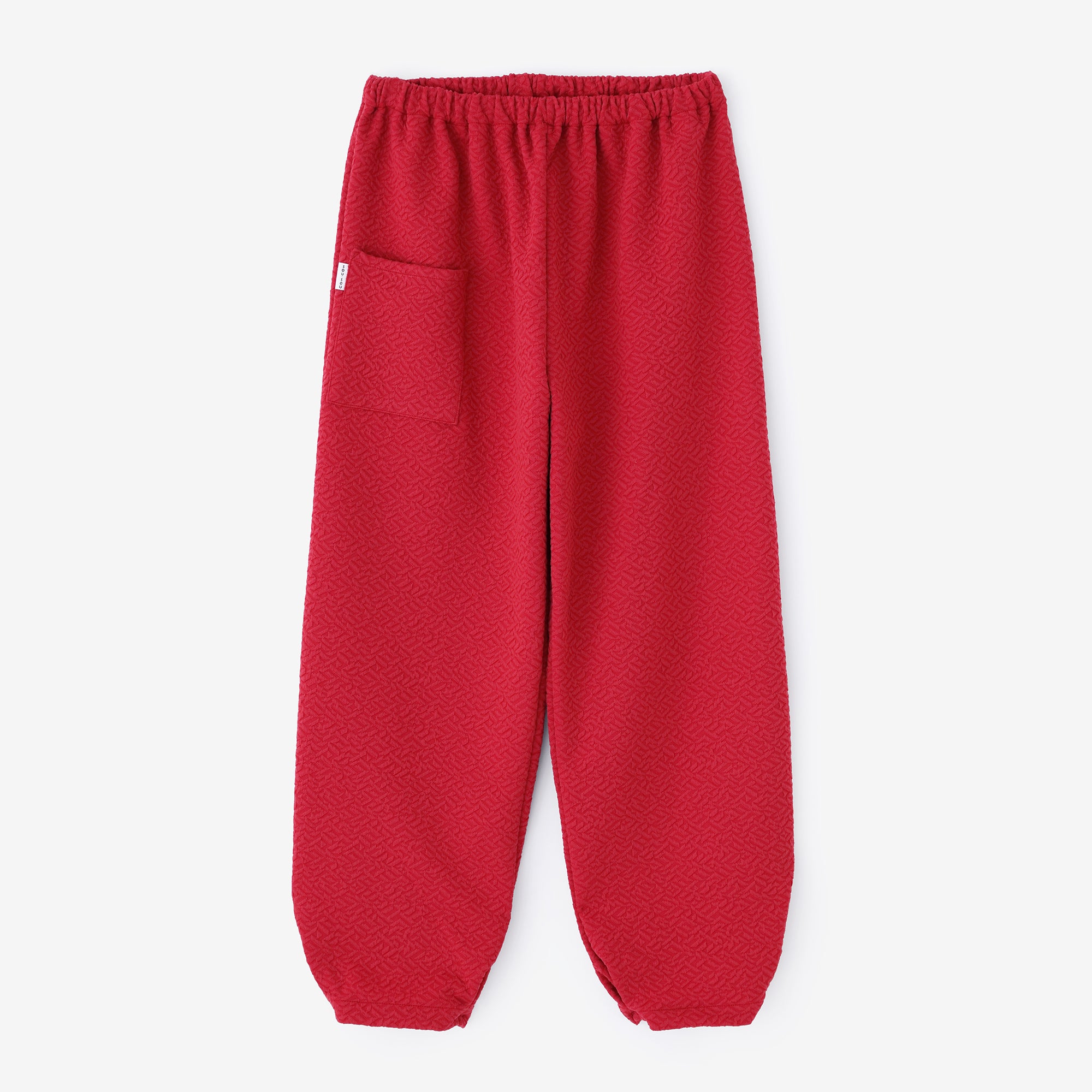 雙層緹花 工人褲/紅色