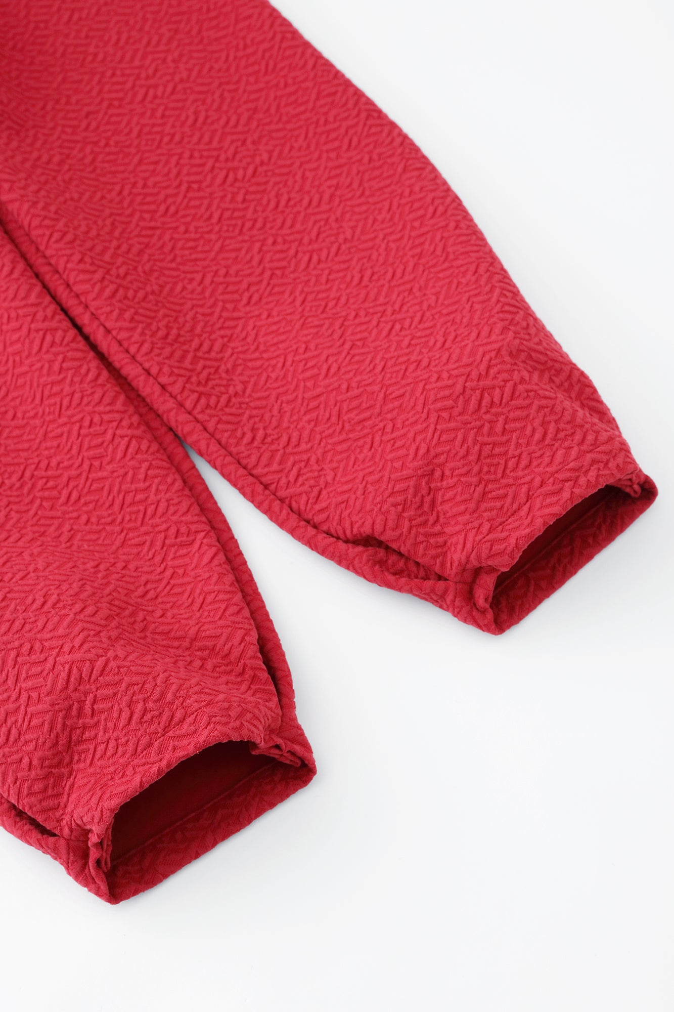 雙層緹花 工人褲/紅色