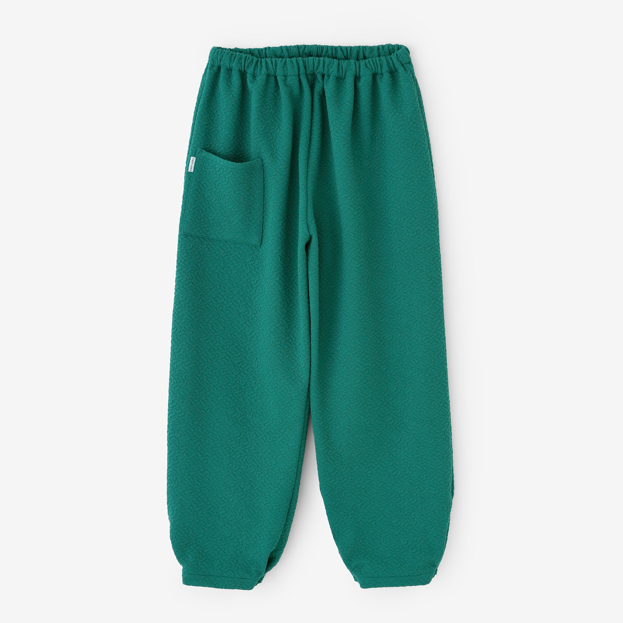 Dual-layered Jacquard Workers Pants/ Peacock Green
