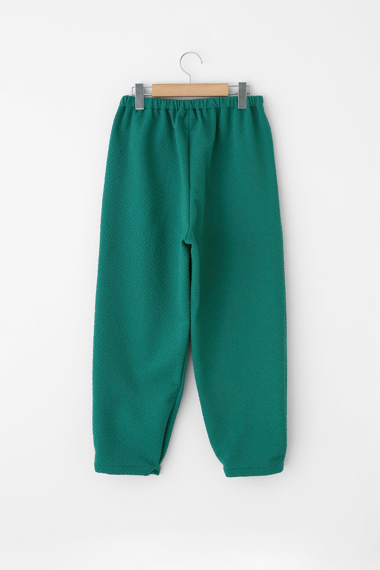 Dual-layered Jacquard Workers Pants/ Peacock Green