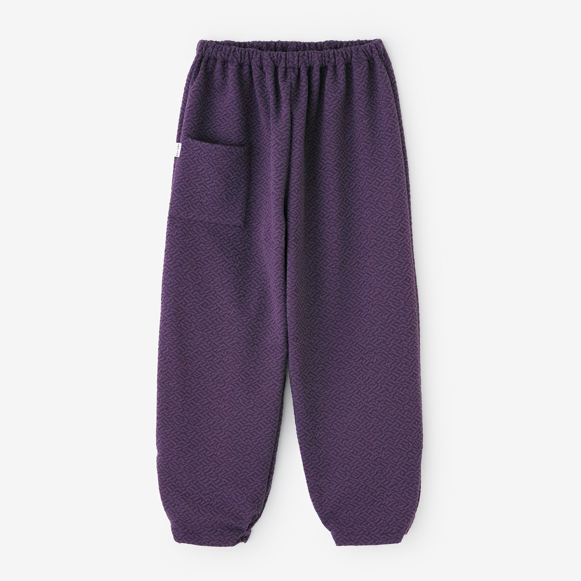 Dual-layered Jacquard Workers Pants/ Dark Purple