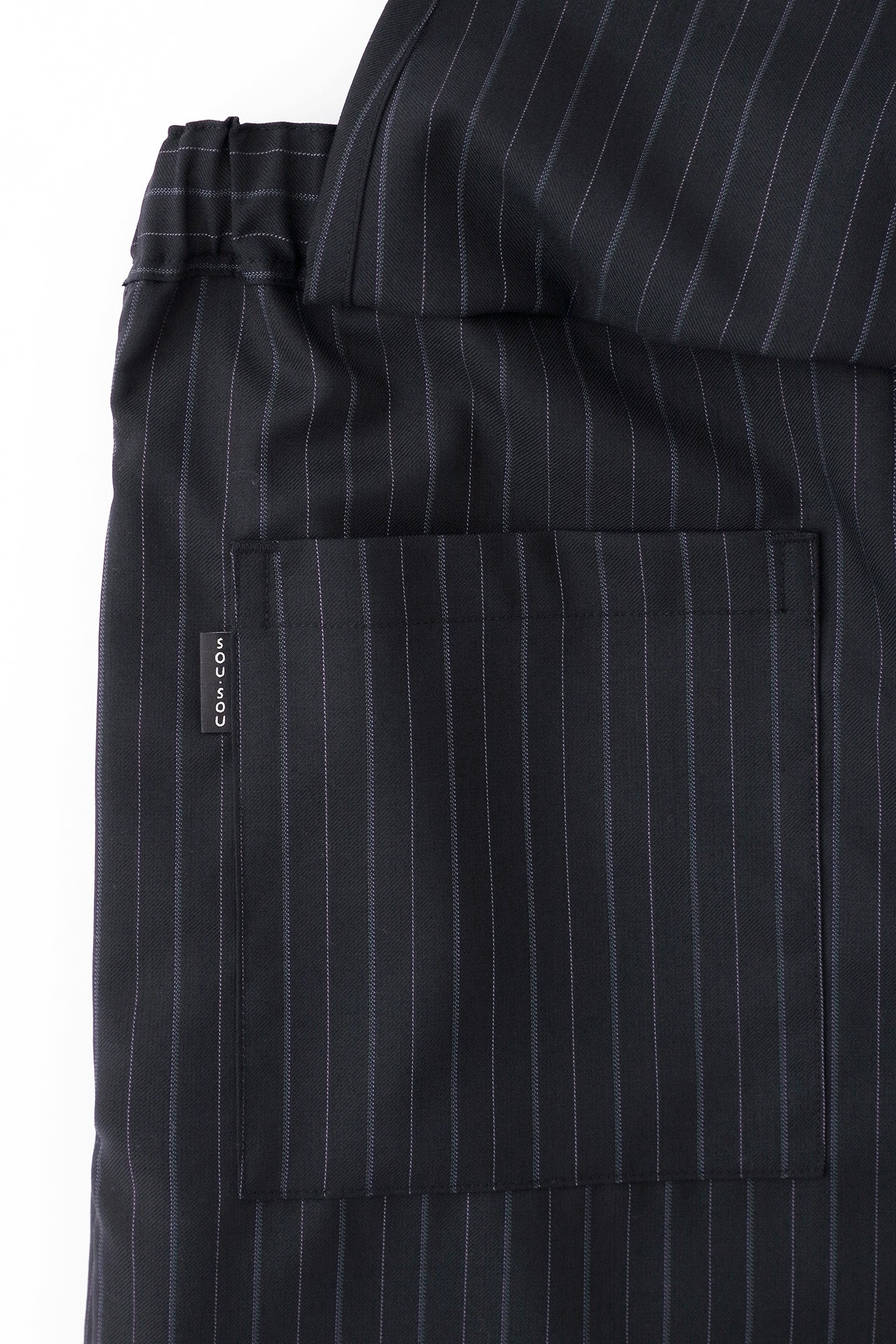 Combed Yarn Striped Wrap Hakama Pants / Dark Navy