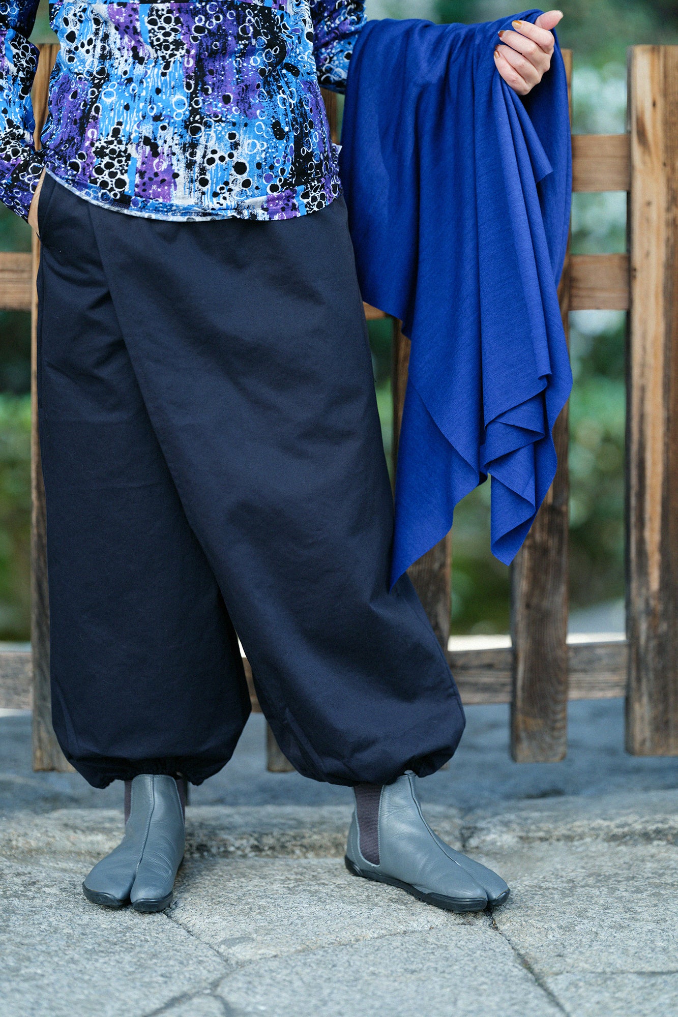 チノクロス 手柄寛衣下(たかみかんいした)/黒紺(くろこん)