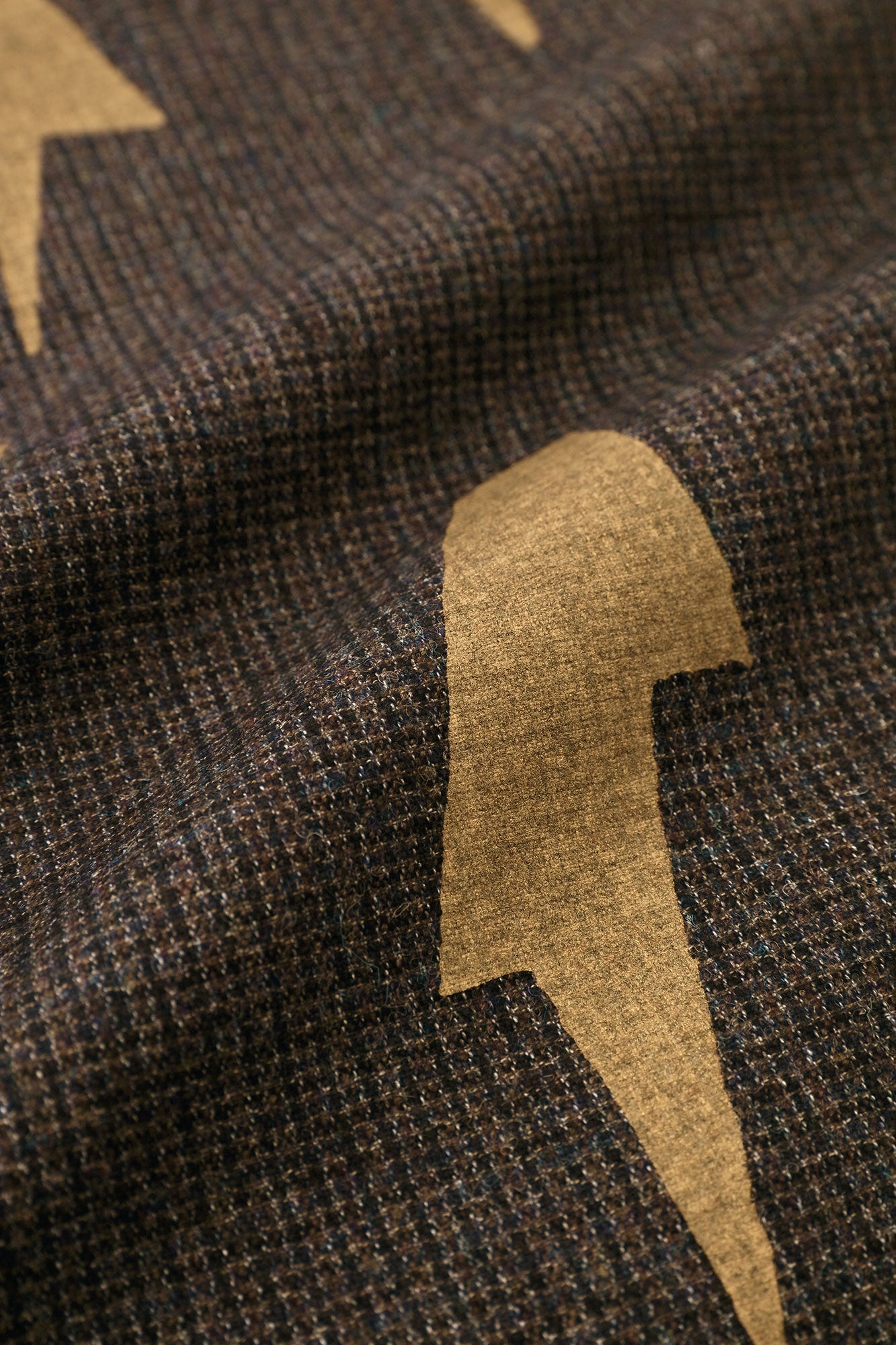 棉毛 格子織 富士(飛鼠褲)/煤竹色×閃電形