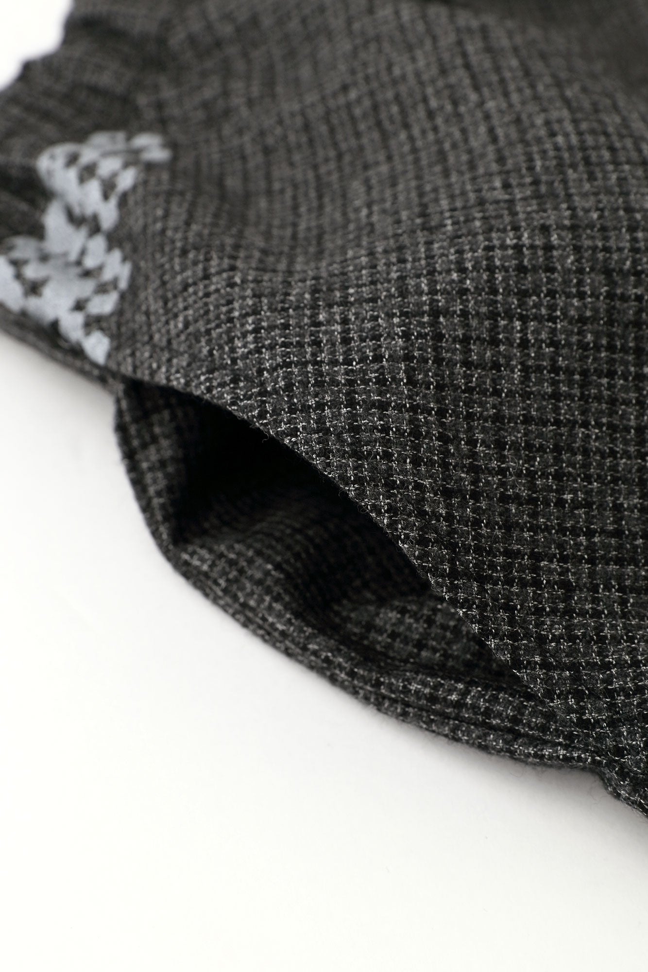 棉毛格子織 富士(飛鼠褲)/深灰×五花大綁