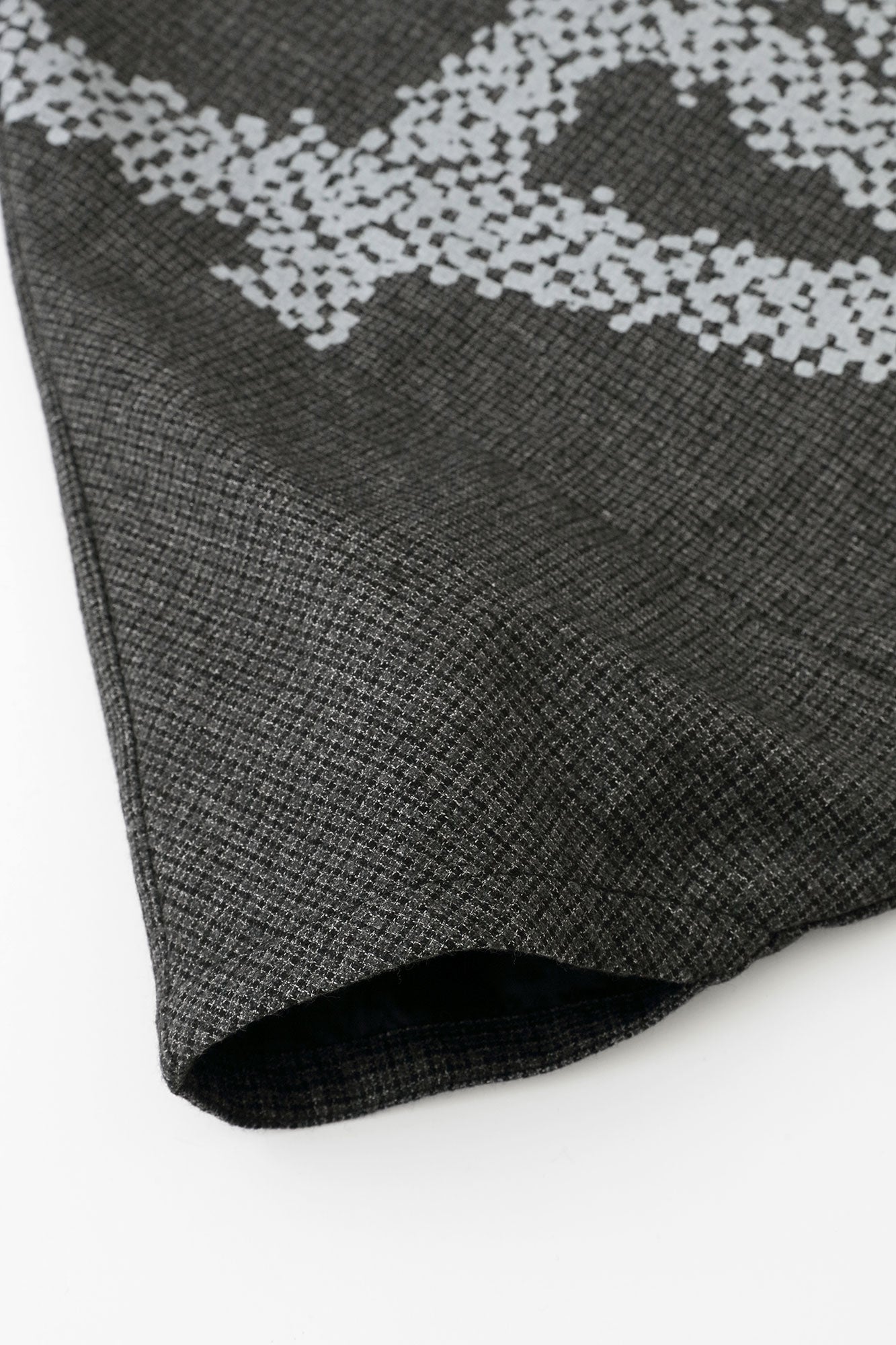 棉毛格子織 富士(飛鼠褲)/深灰×五花大綁