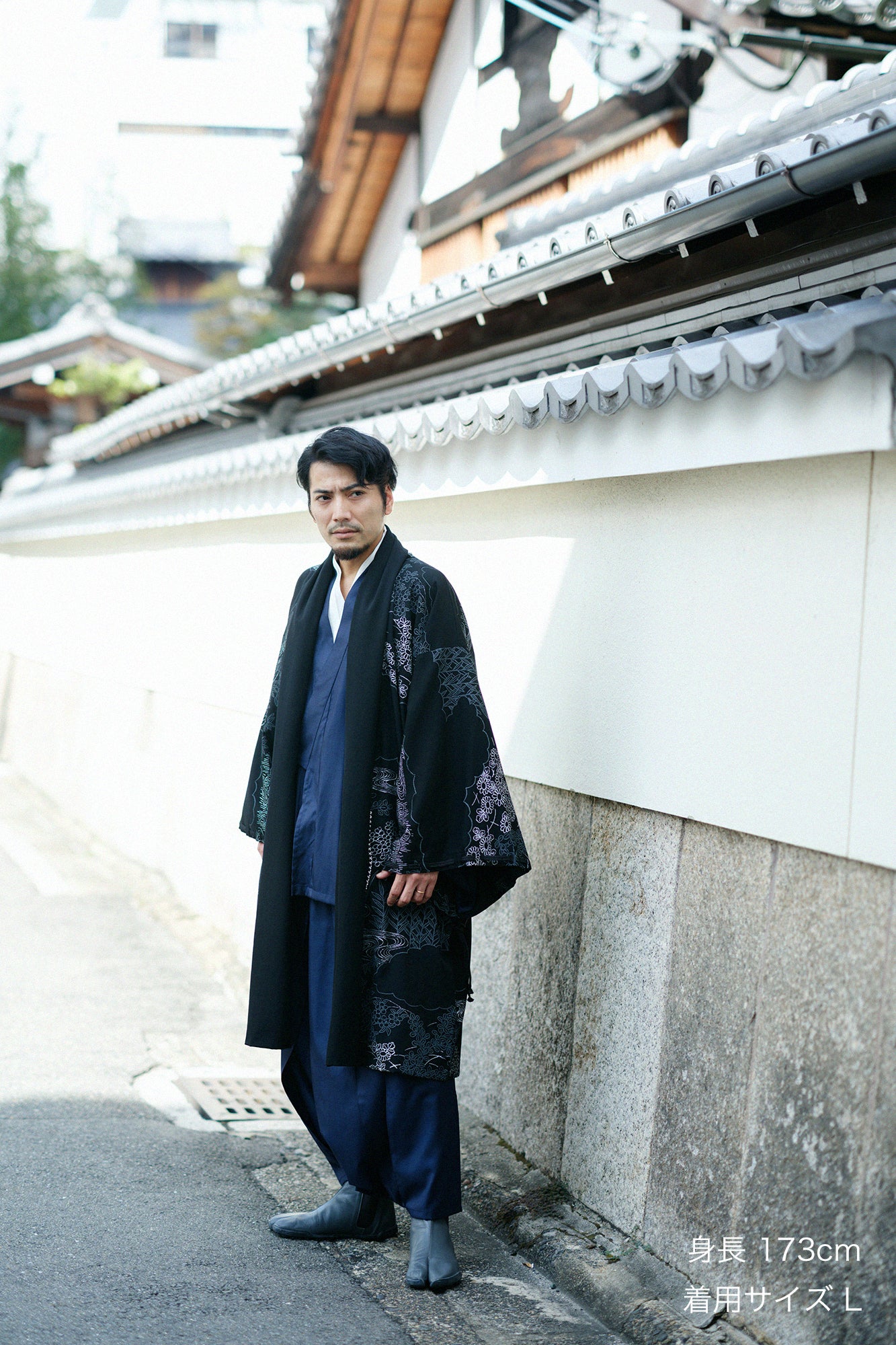 42雙線 梳毛 袴富士(飛鼠褲)/黑色