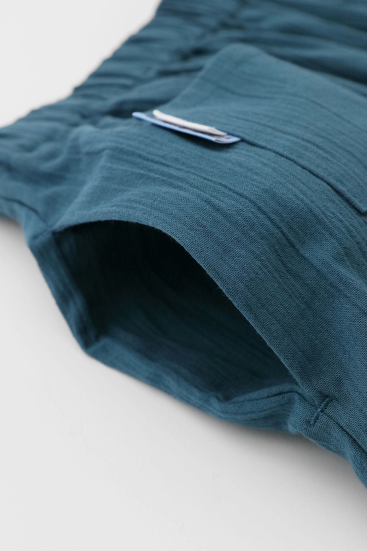 【Ships ard. 4/21】Chizimi Cotton 20/20 Wide-legged Pants / Blue