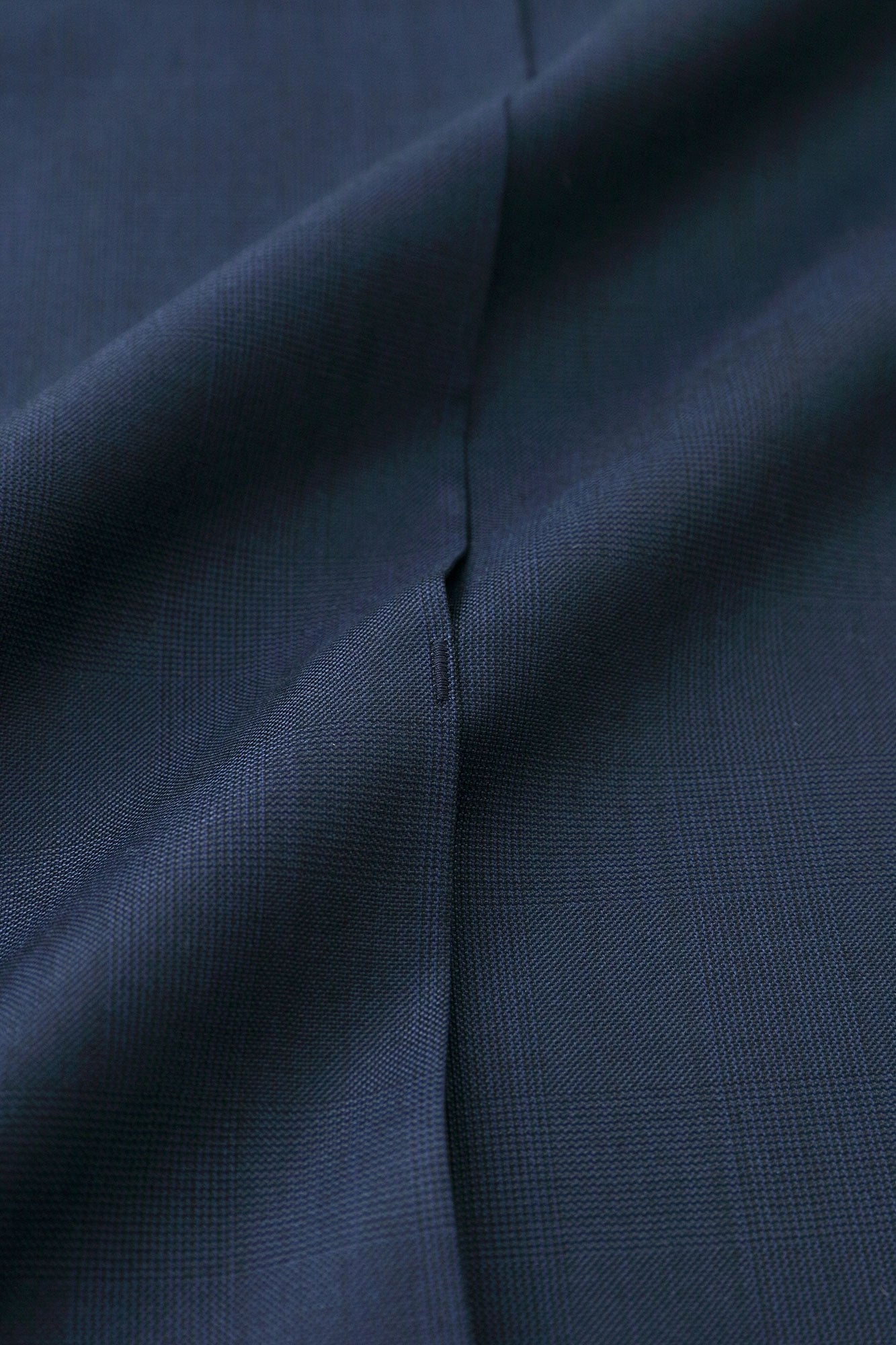 シルクウール 格子織(こうしおり) 一ノ襞(いちのひだ) 広形(ひろなり)もんぺ/濃紺(のうこん)