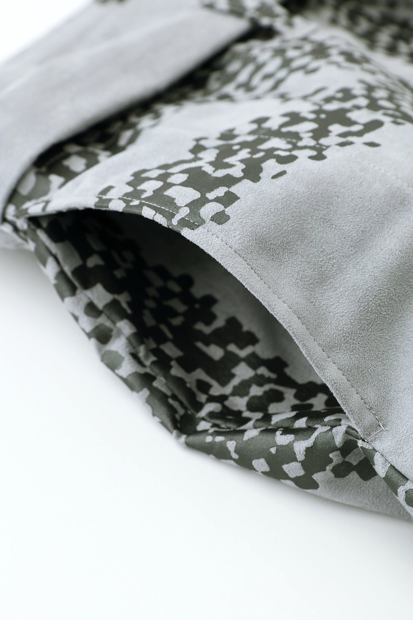 仿麂皮 袴形褲/五花大綁 銀灰色