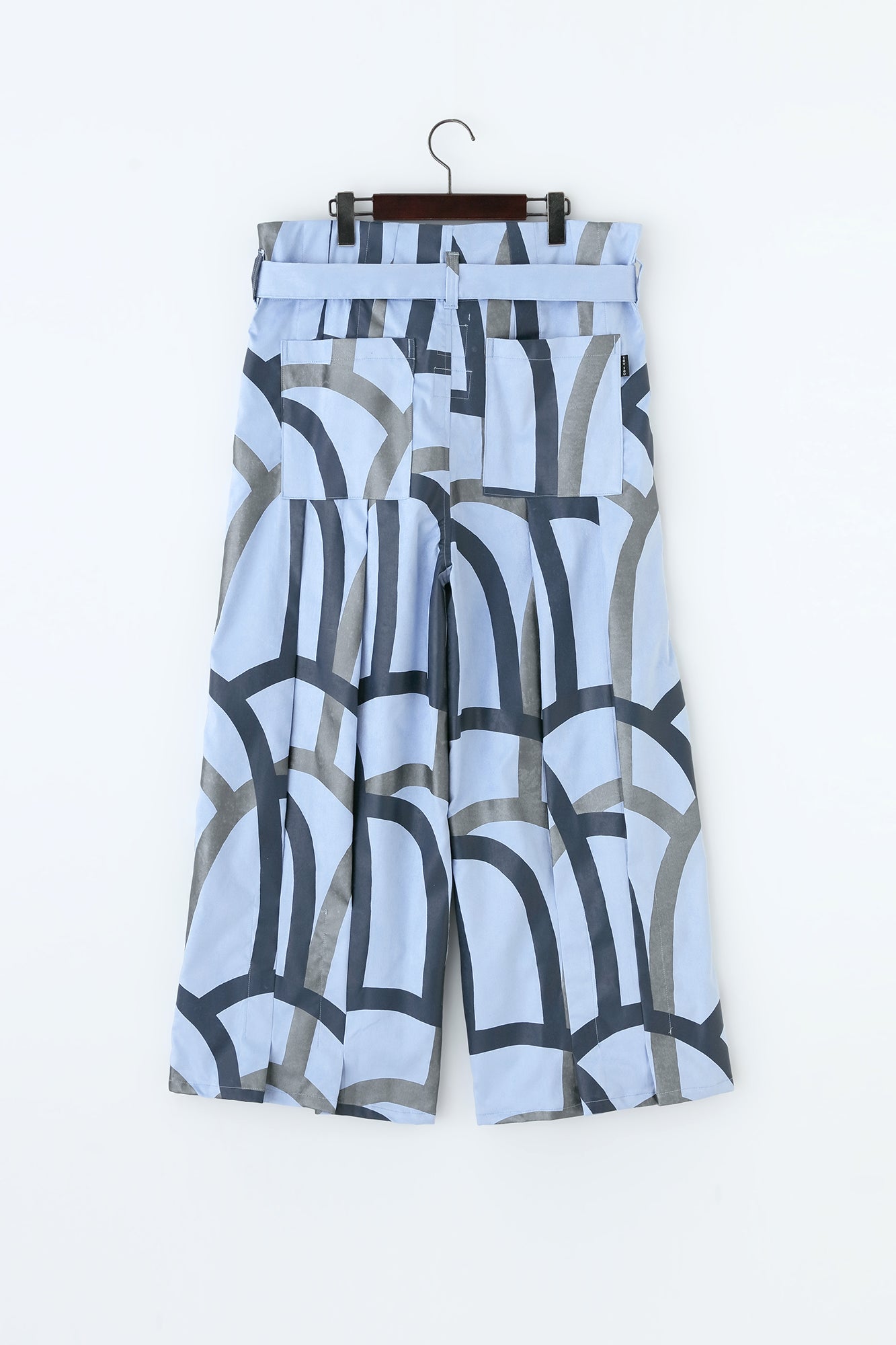 仿麂皮 袴形褲/瀑布 淡水藍色