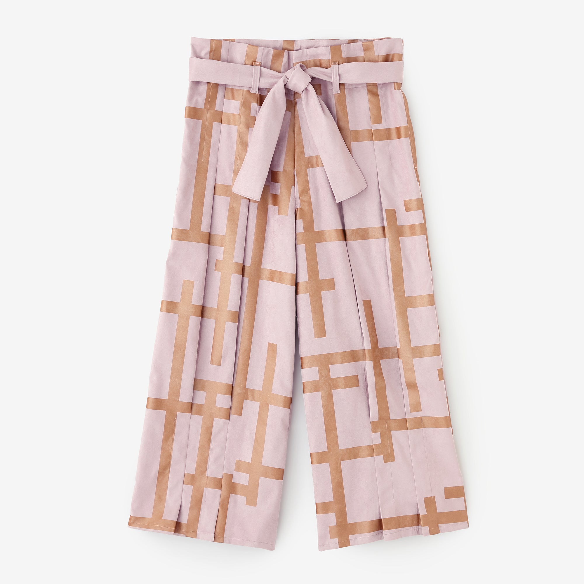 仿麂皮 袴形褲/欄柵 粉膚色