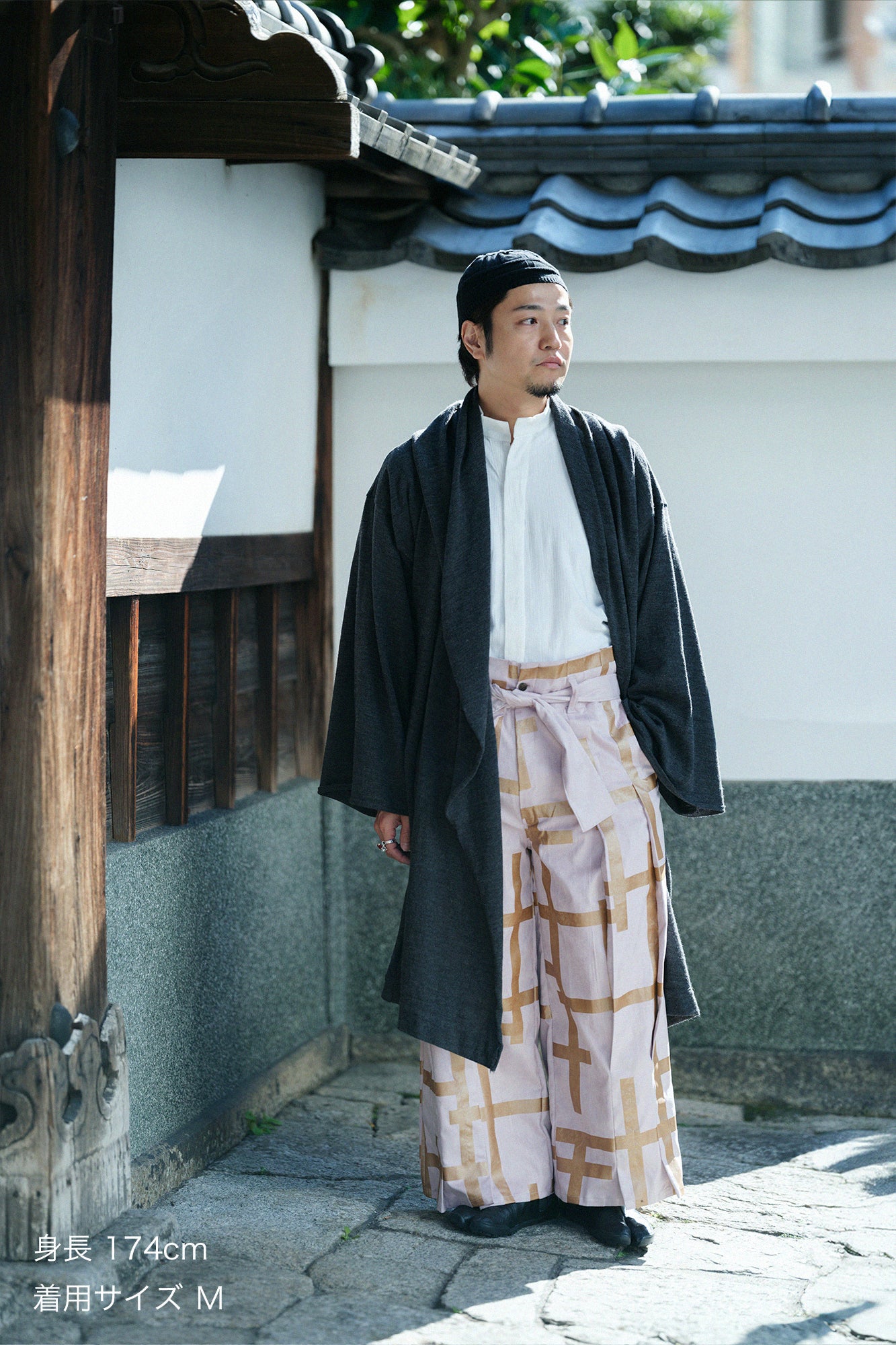 仿麂皮 袴形褲/欄柵 粉膚色