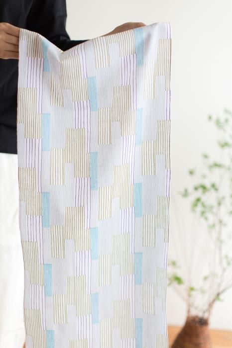 【官網限定】伊勢木棉圖案紋樣手巾/重疊條紋