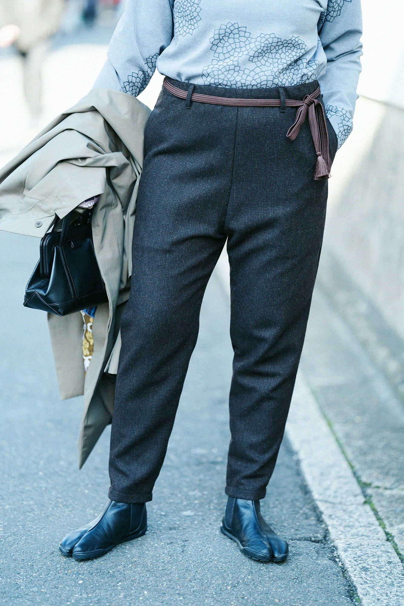 尾州杉綾織 雪袴/棕色