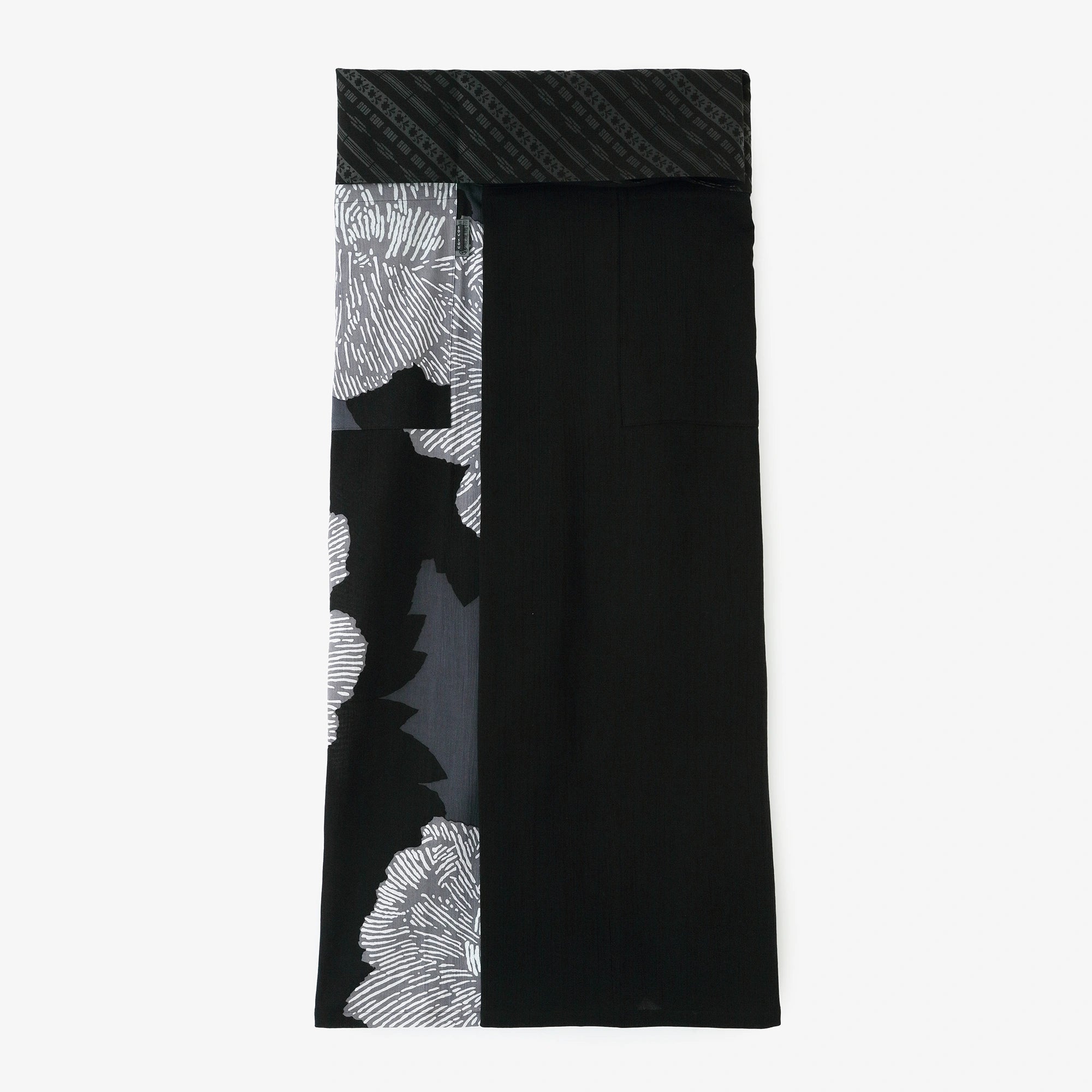 Chizimi Cotton 20/20 Fubi Bottom Bi-color／Black×Peony