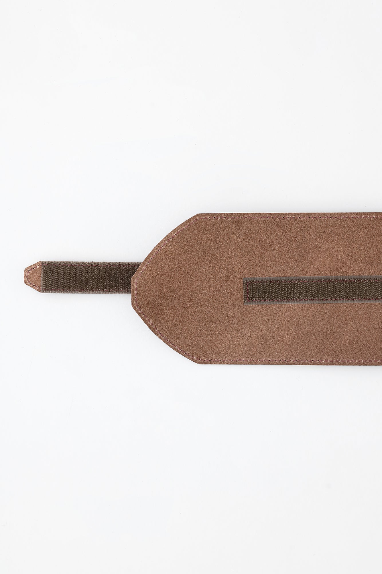 ヌバック 革帯 (かくたい)/臙脂色(えんじいろ)