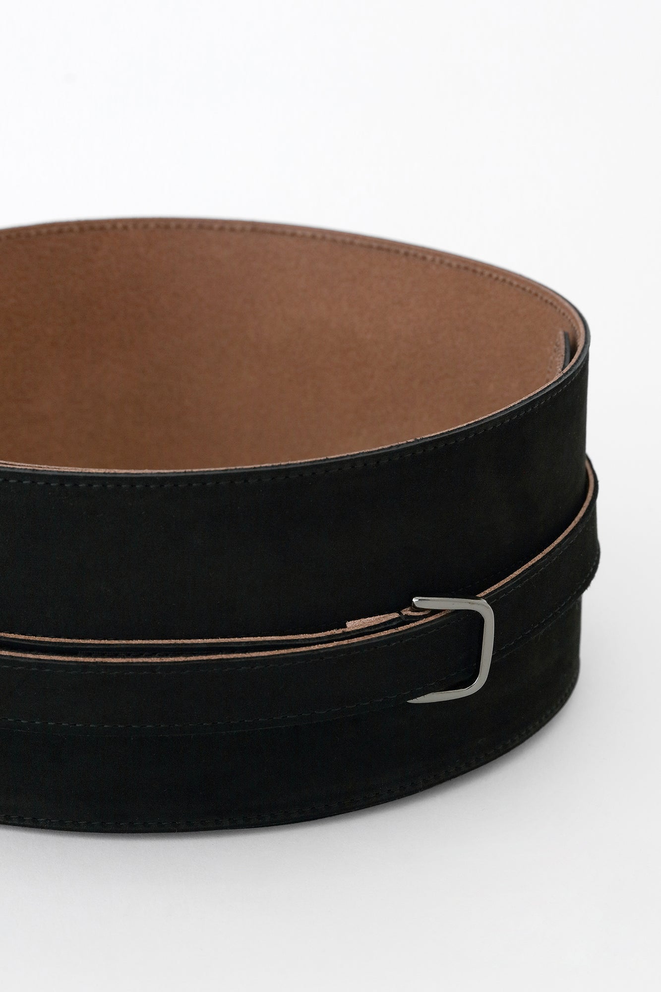 ヌバック 革帯(かくたい) 特大(とくだい)/濡羽色(ぬればいろ)