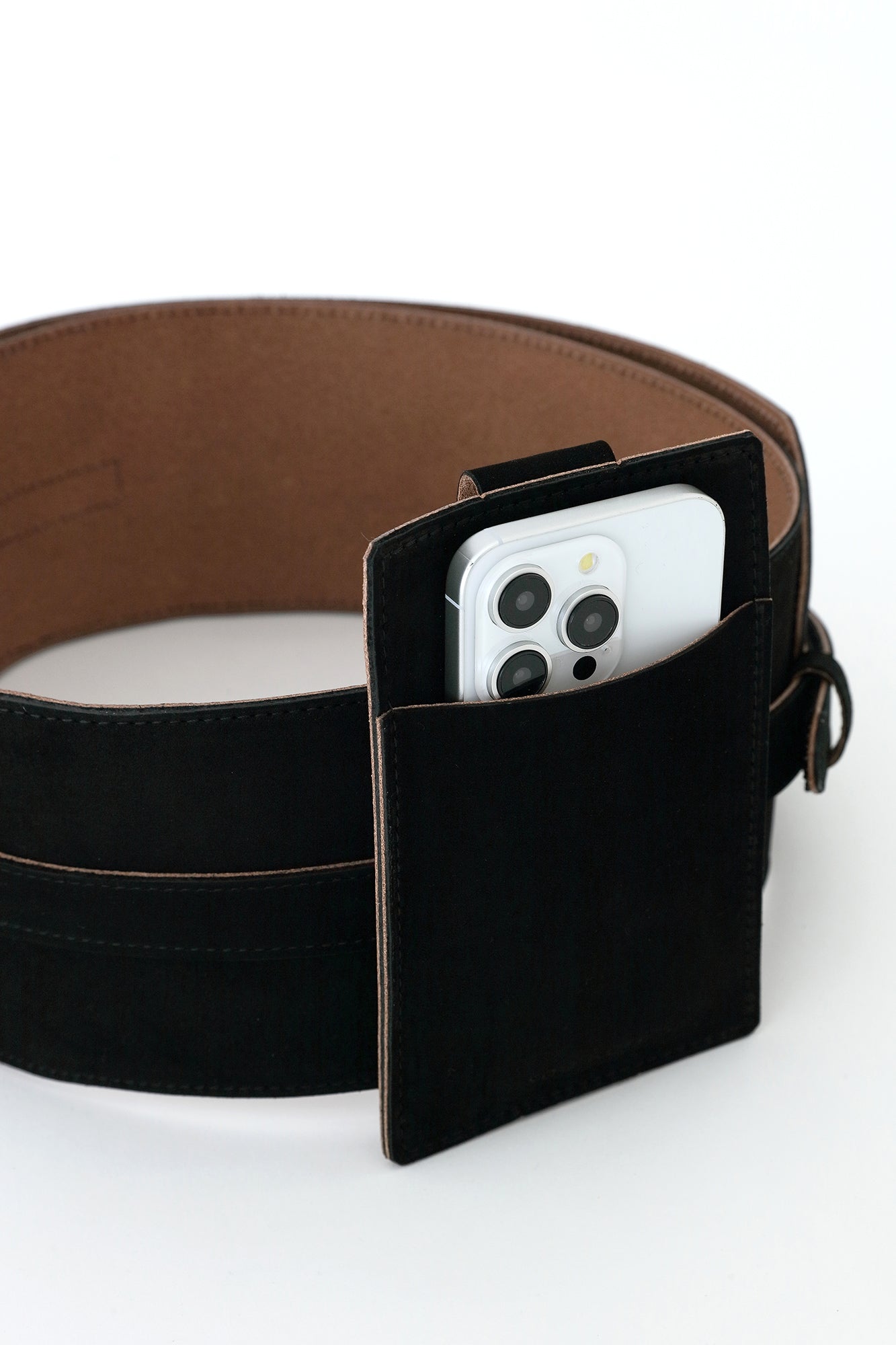 ヌバック 革帯(かくたい) 特大(とくだい)/濡羽色(ぬればいろ)