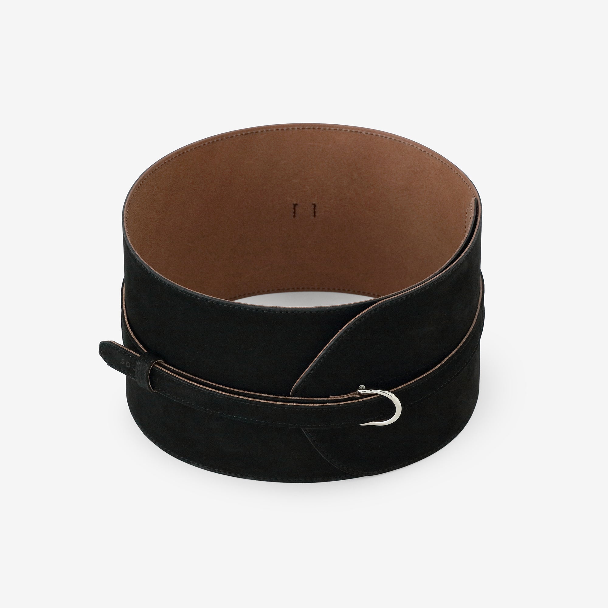 ヌバック 革帯(かくたい) おみな/濡羽色(ぬればいろ)