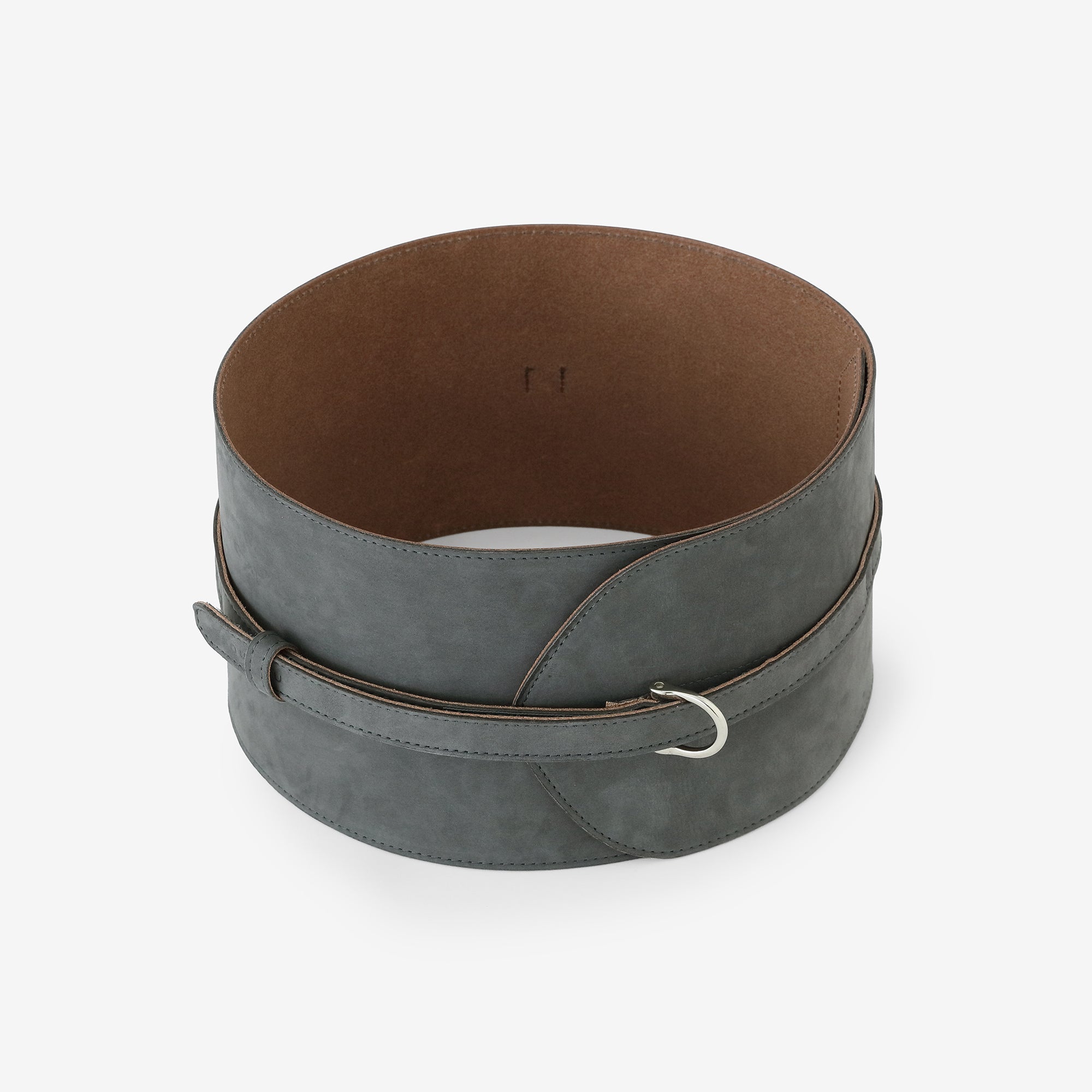 ヌバック 革帯(かくたい) おみな/鉛色(なまりいろ)