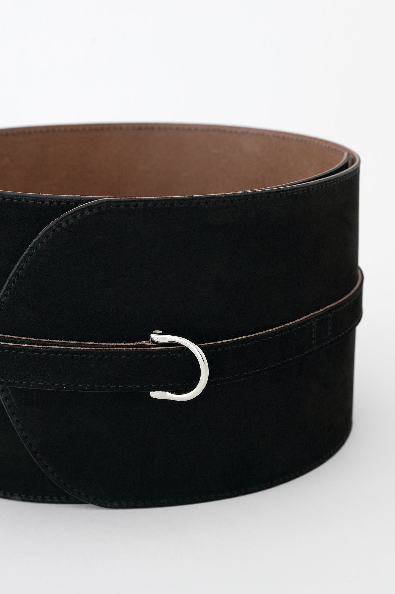 ヌバック 革帯(かくたい) おみな 長尺(ちょうじゃく)/濡羽色(ぬればいろ)